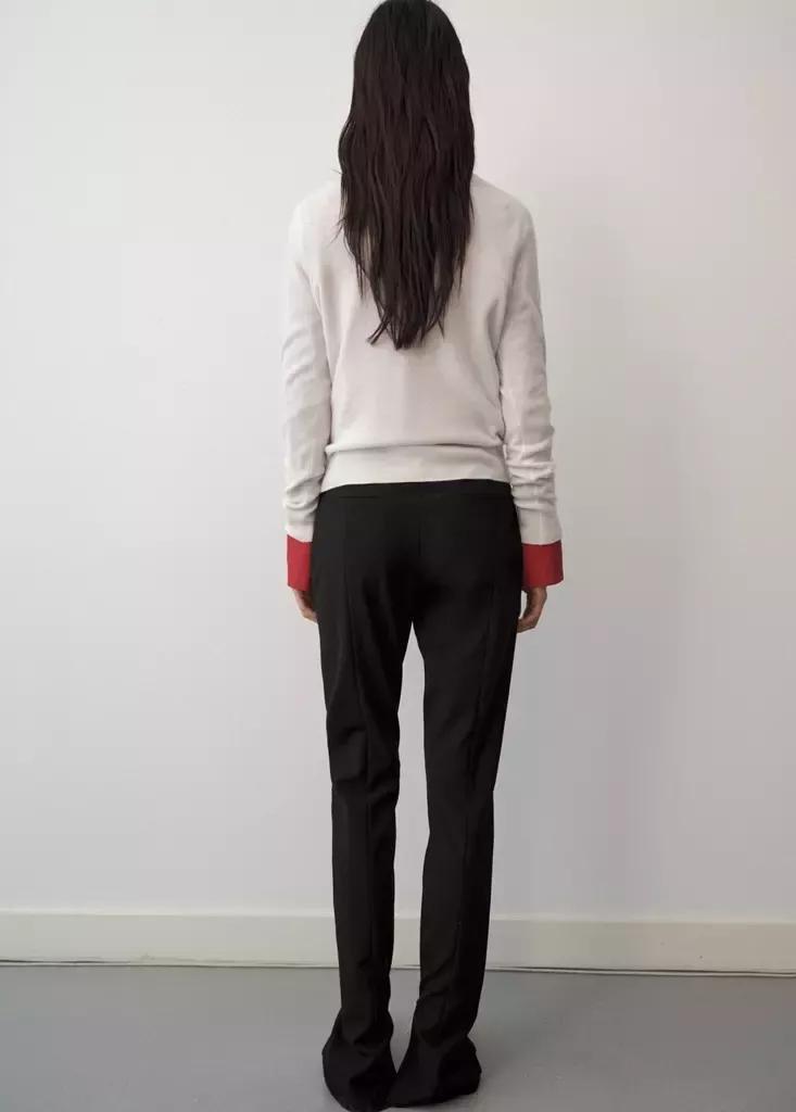 Beige Cashmere Round-Neck Sweater, Light Beige, large image number 2