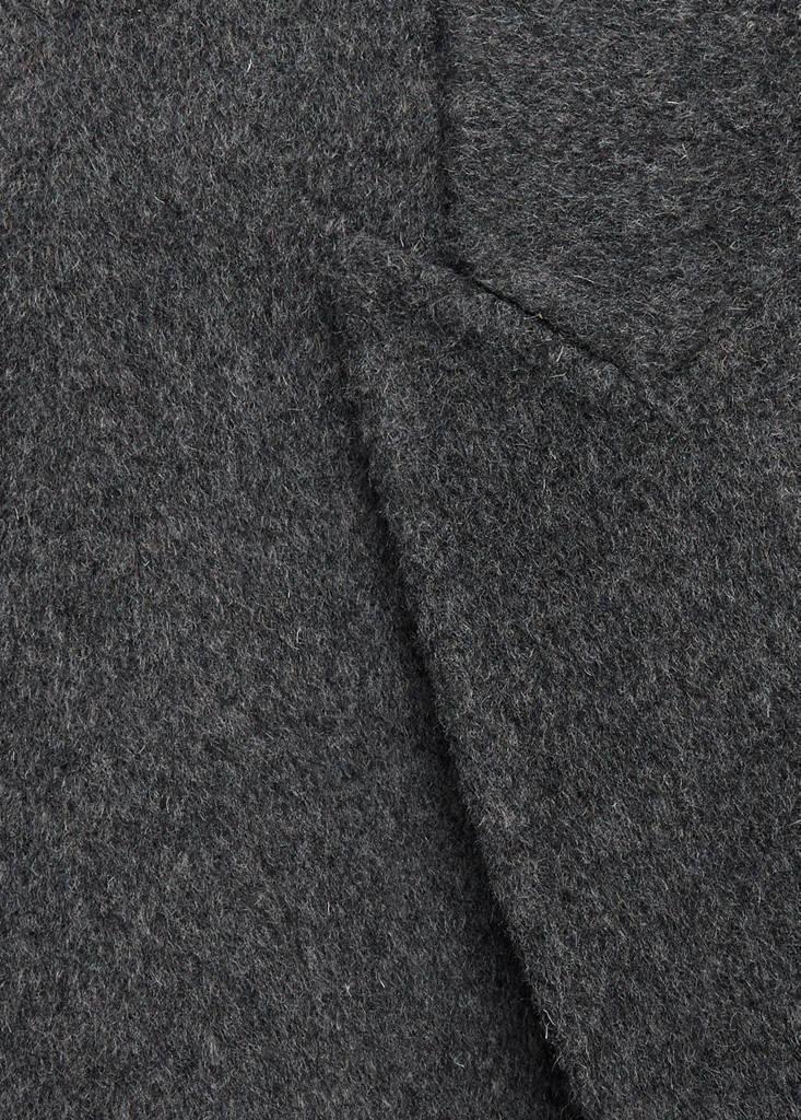 Grey Double-Breasted Wool Coat, Grey, large image number 6