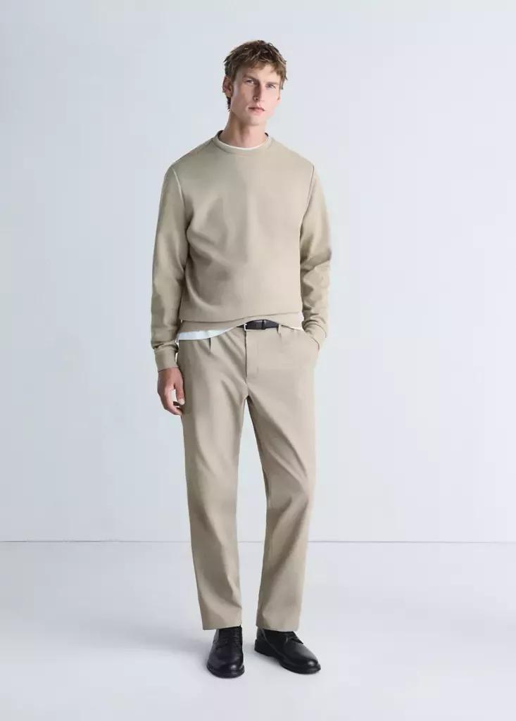 Grey Thermolite Regular Fit Sweatshirt, Light Pastel Grey, medium