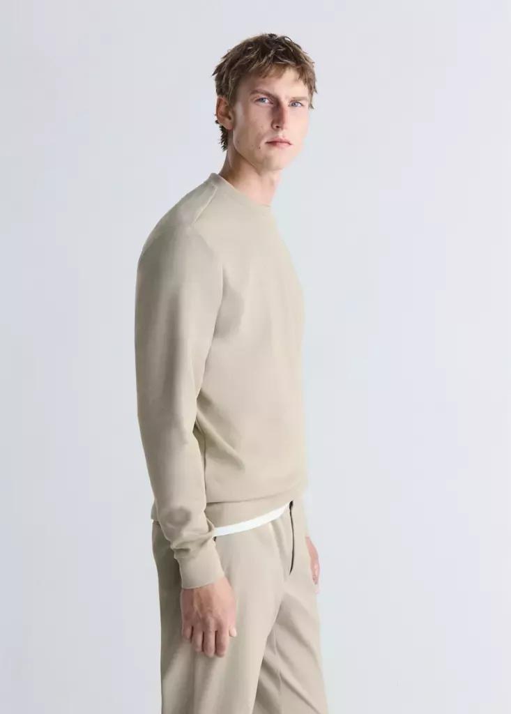 Grey Thermolite Regular Fit Sweatshirt, Light Pastel Grey, large image number 5