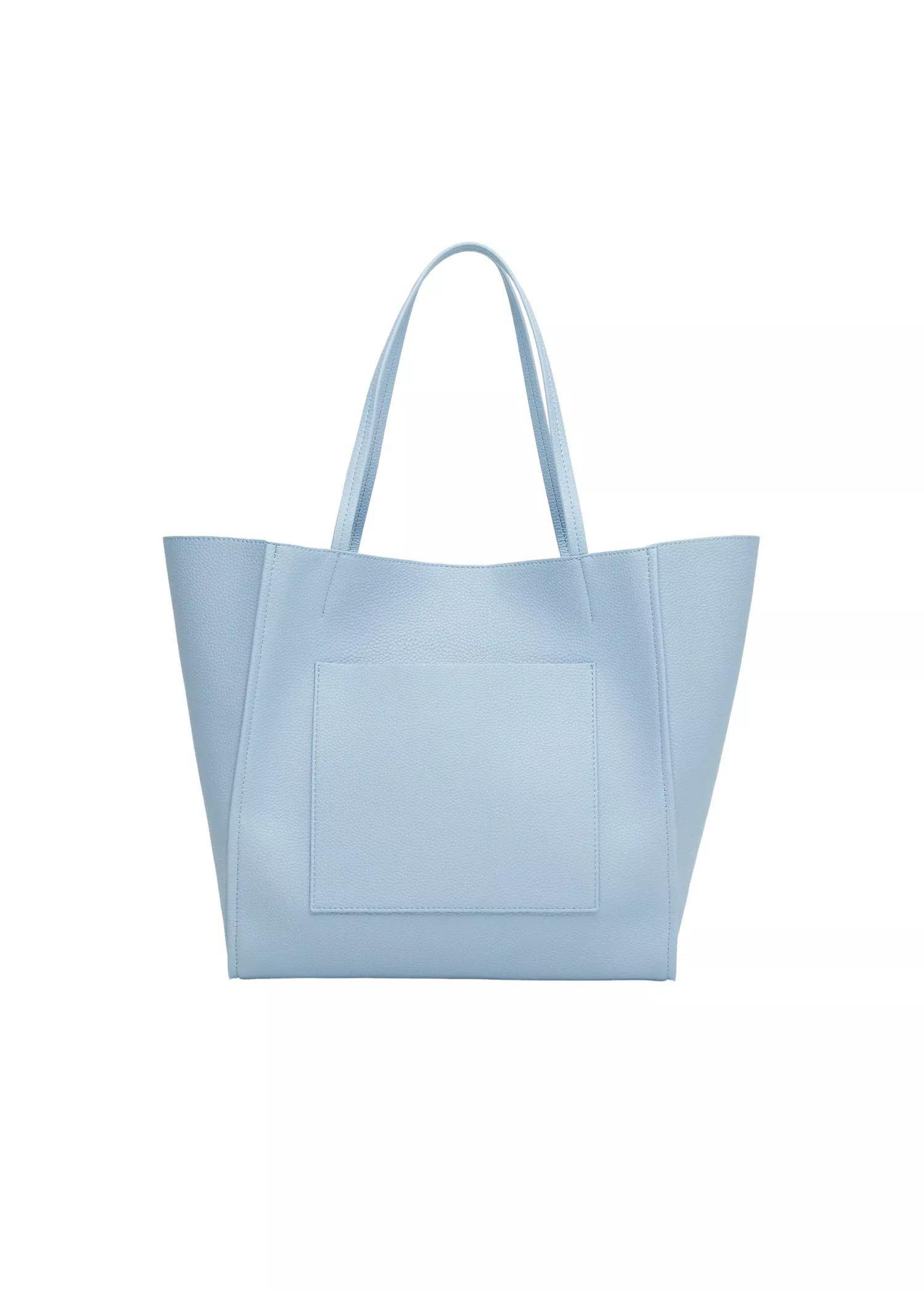 medium blue Pocket shopper bag, , large image number 0