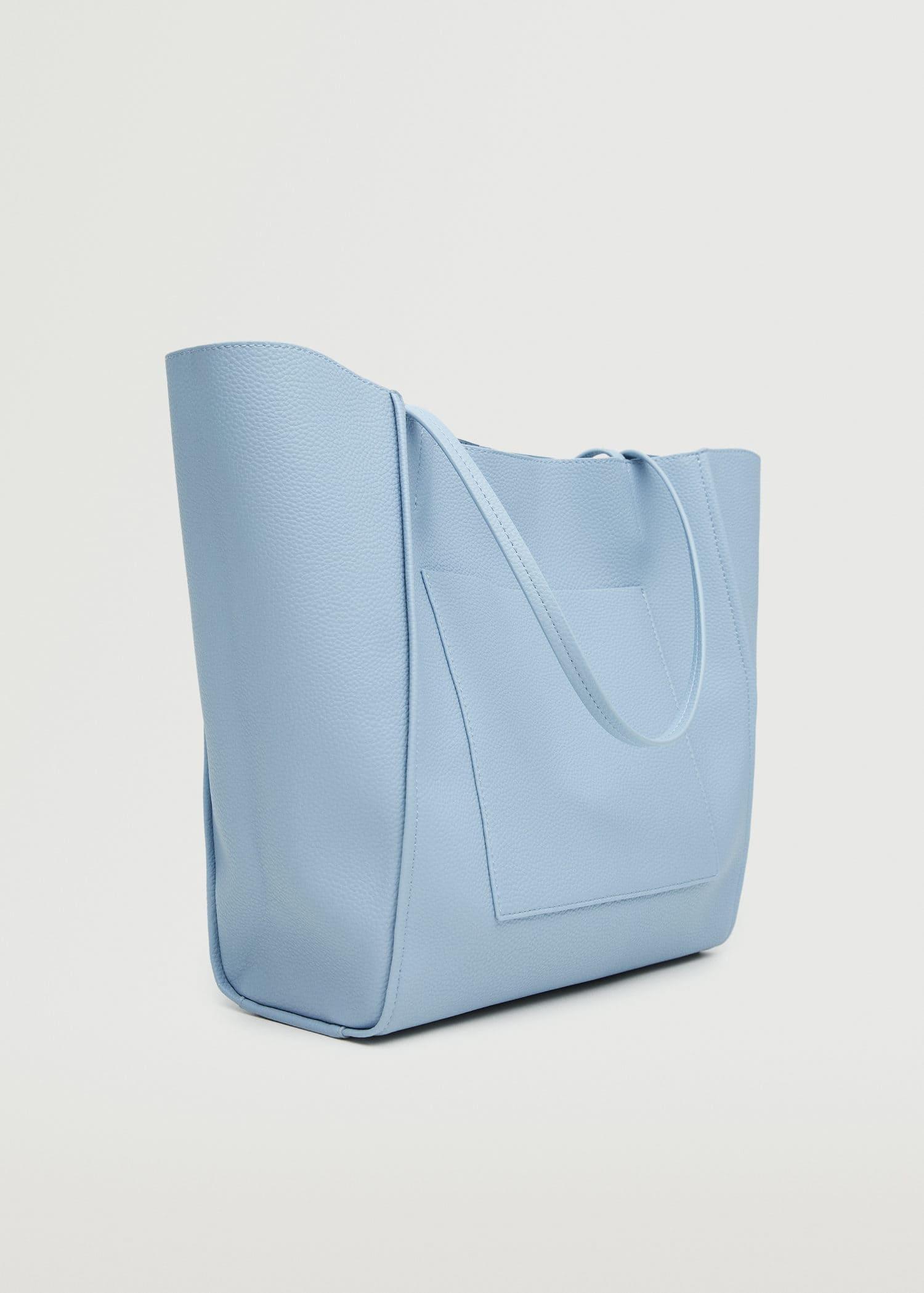 medium blue Pocket shopper bag, , large image number 1