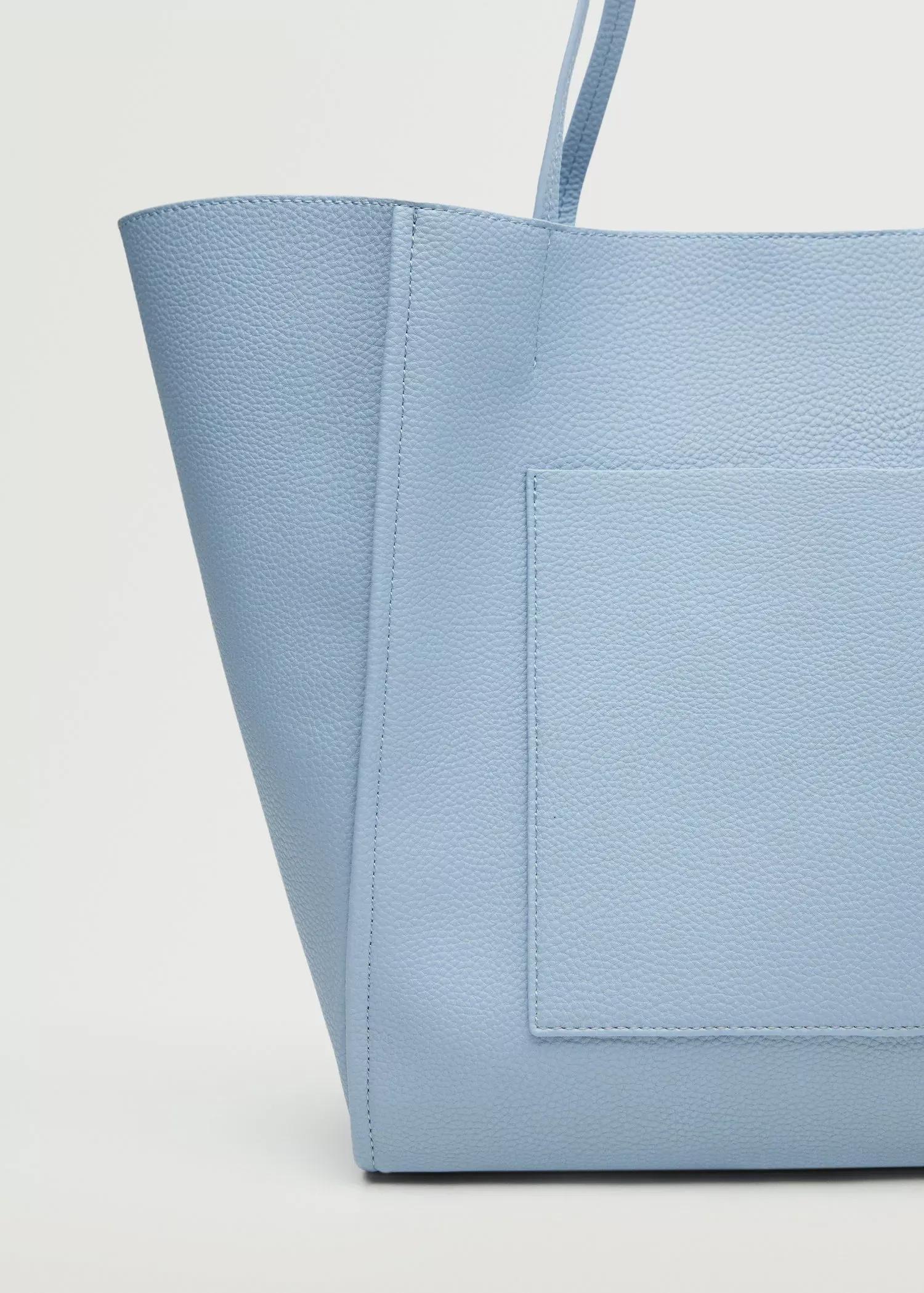 medium blue Pocket shopper bag, , large image number 3