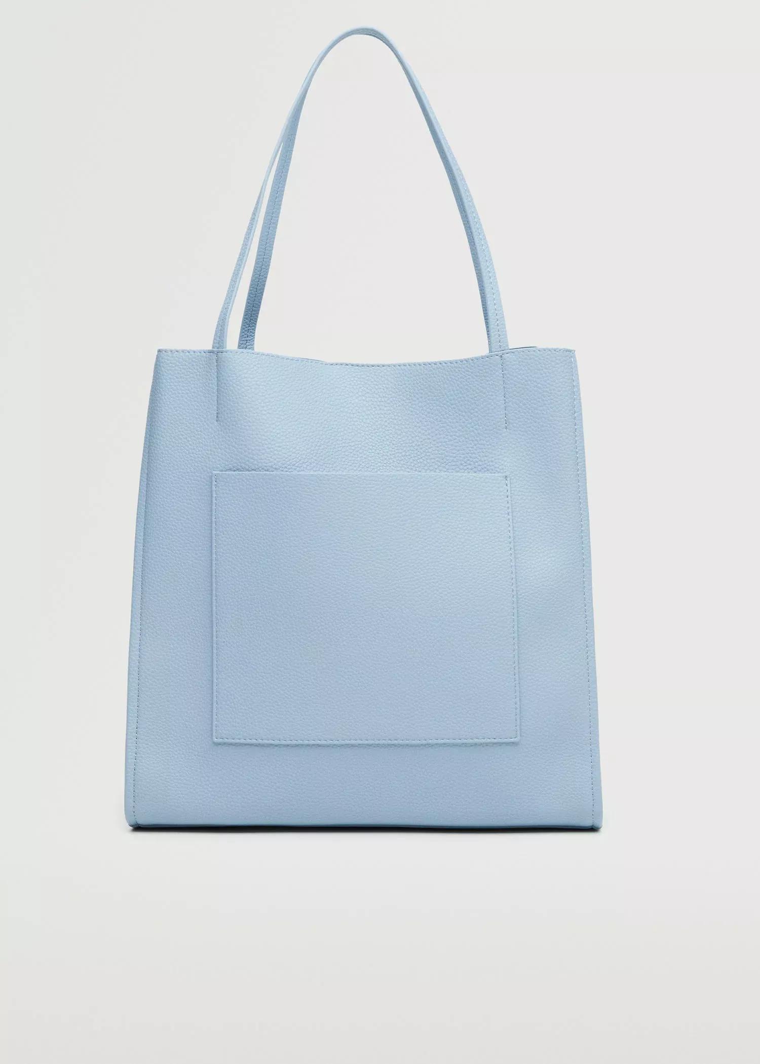 medium blue Pocket shopper bag, , large image number 4