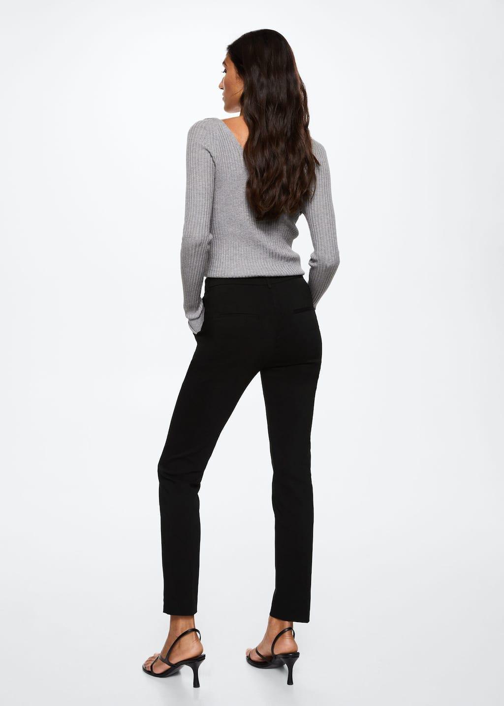 Black Crop Skinny Trousers, , large image number 3