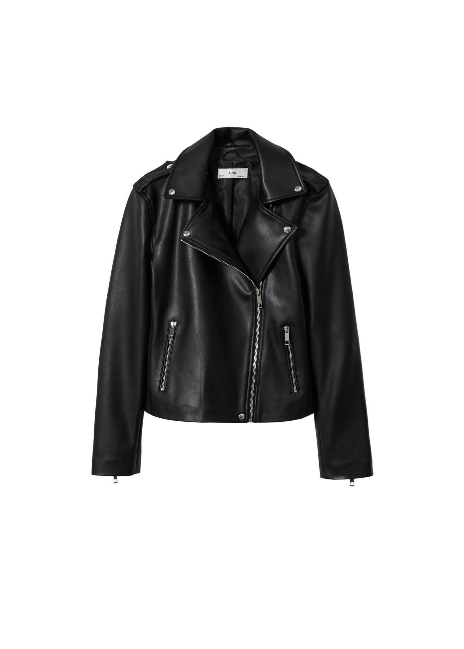Faux-leather biker jacket, , large image number 4