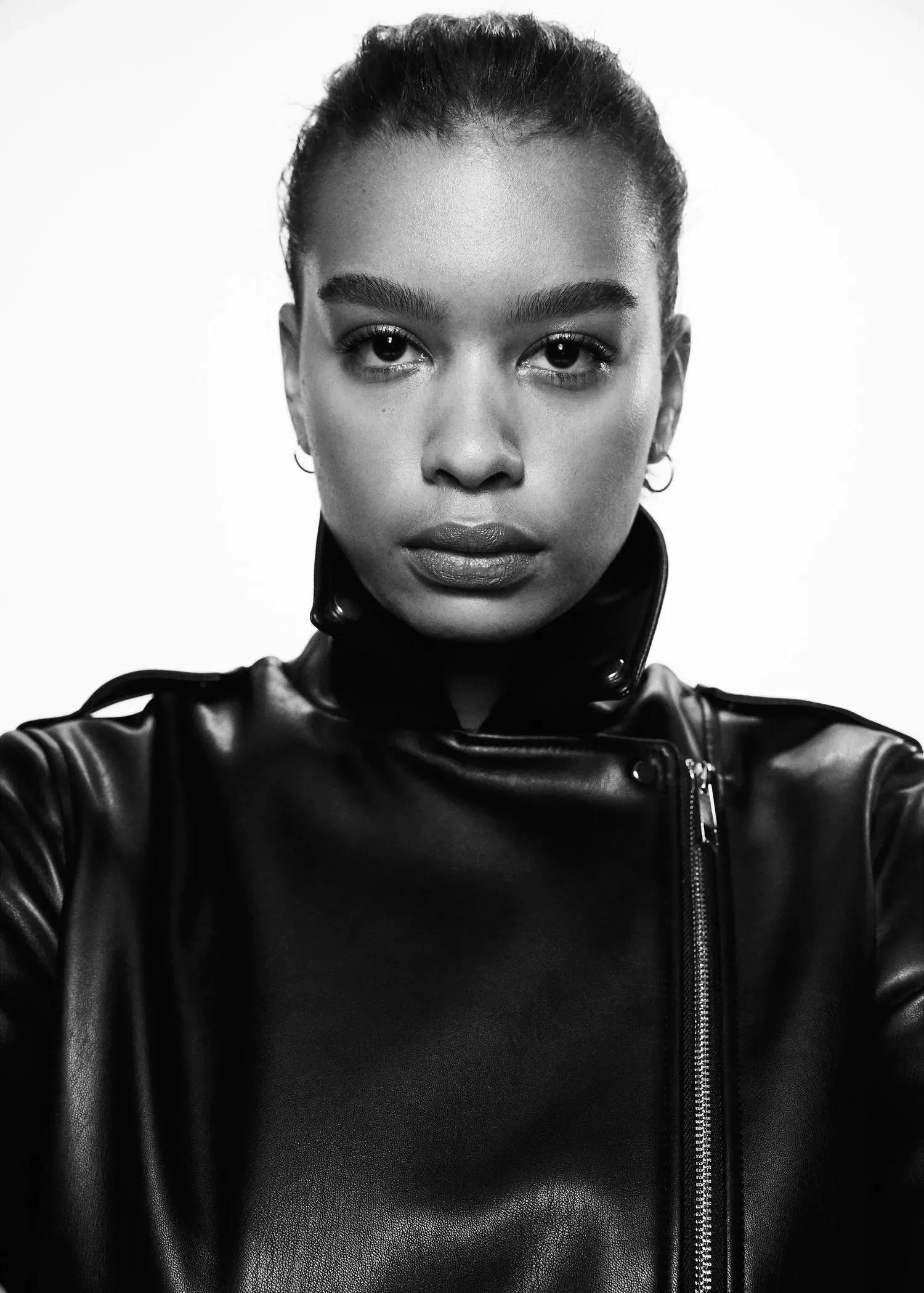 Faux-leather biker jacket, , large image number 7