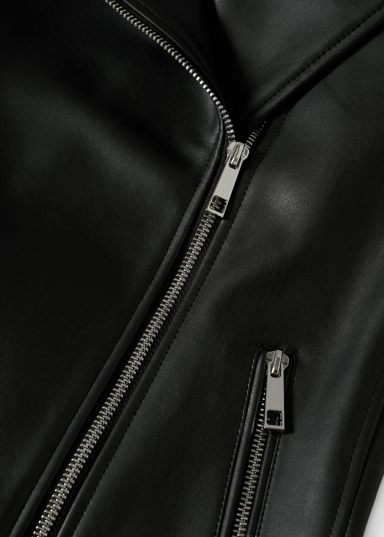 Faux-leather biker jacket, , large image number 9