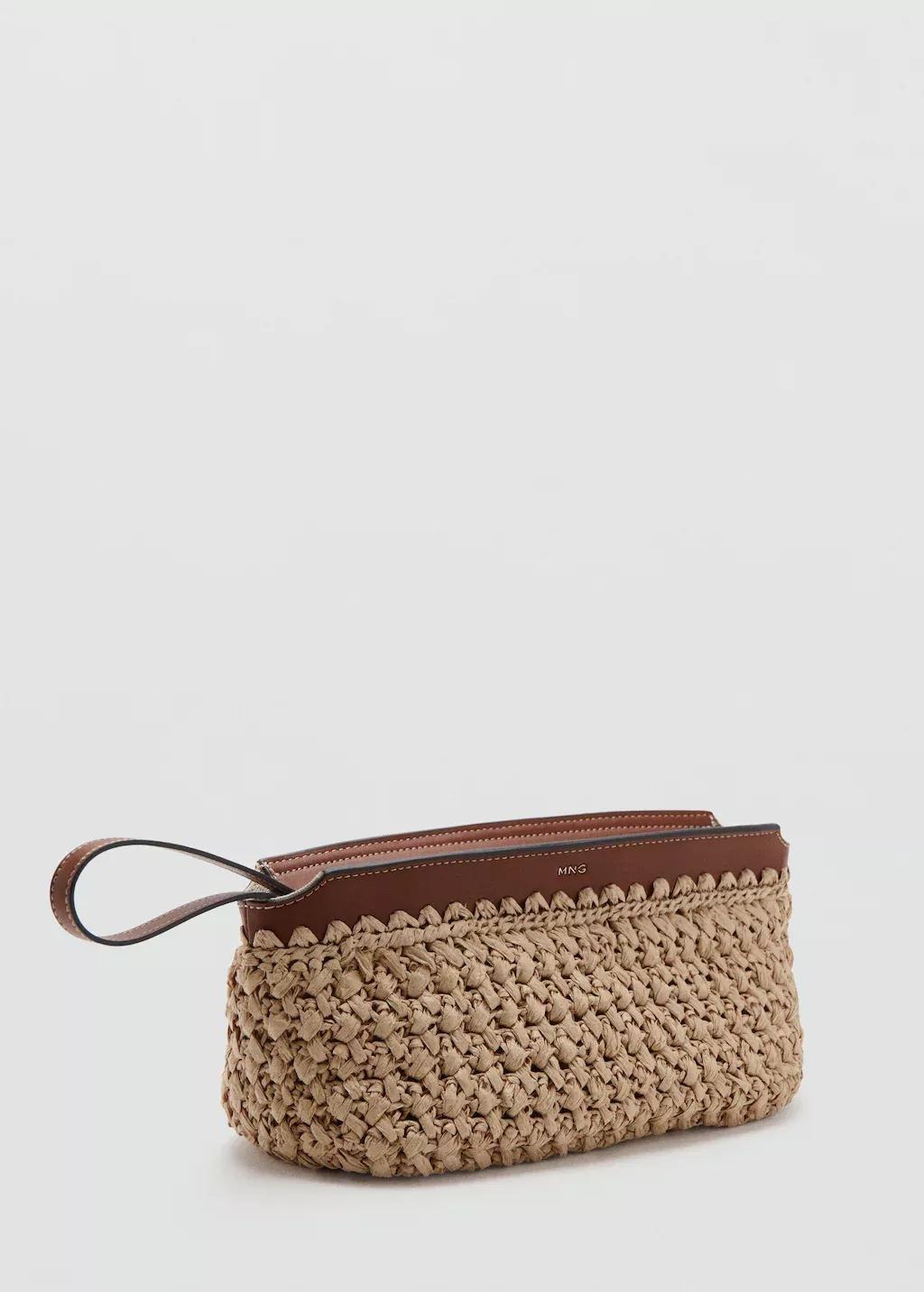 LIGHT BEIGE Natural fibre pouch, Light Beige, large image number 0