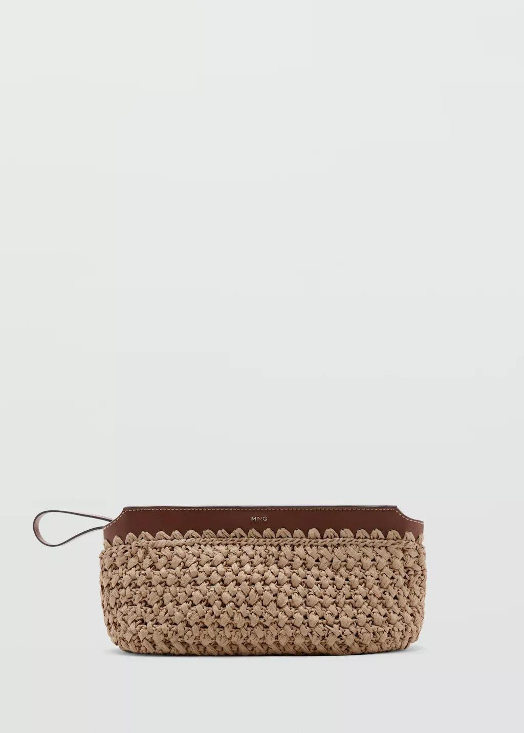 LIGHT BEIGE Natural fibre pouch, Light Beige, large image number 3
