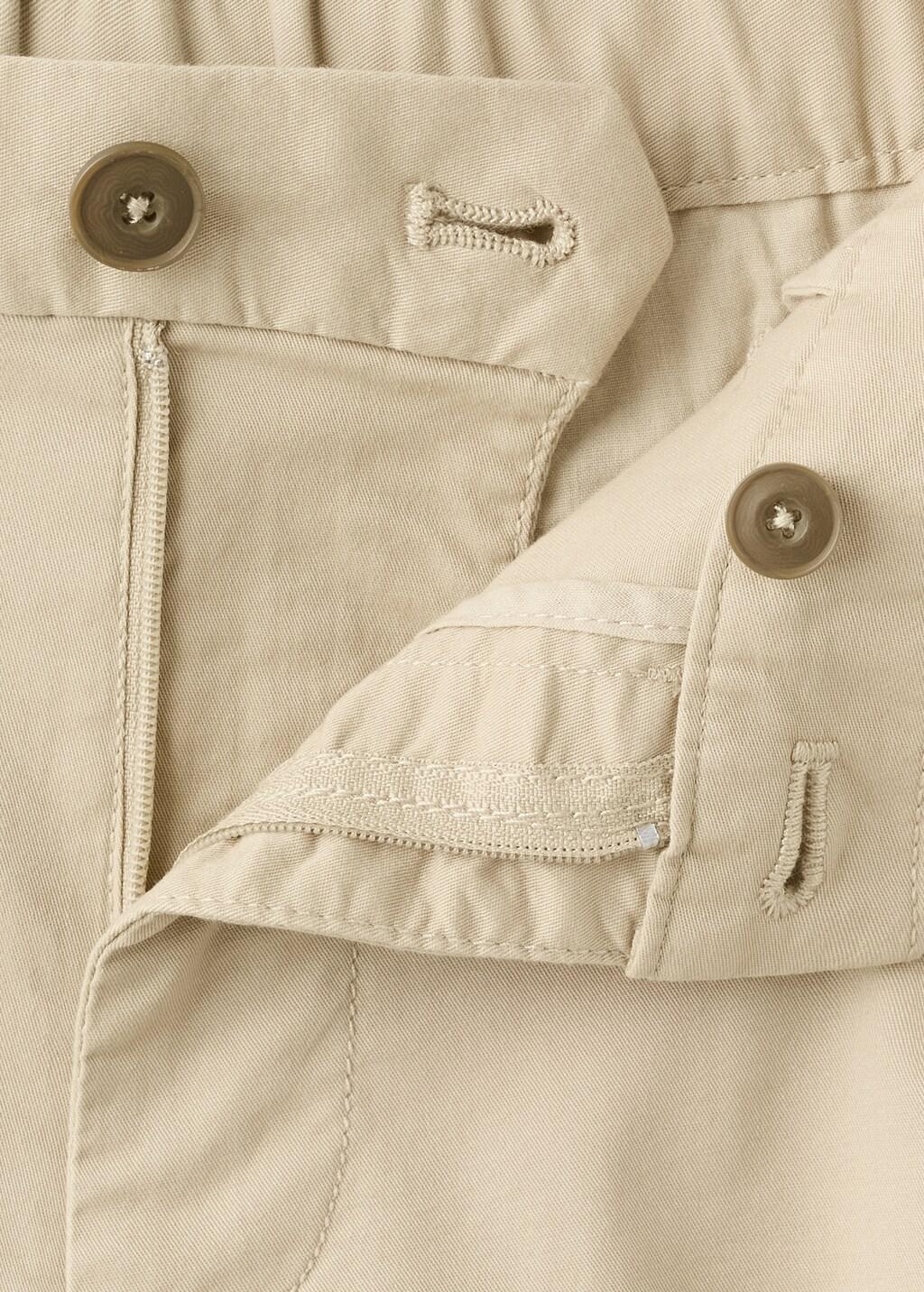 Beige Slim-Fit Chino Cotton Bermuda Shorts, Light Beige, large image number 1