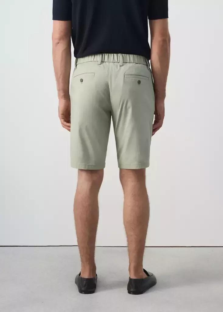 Green Slim-Fit Chino Cotton Bermuda Shorts, Green, large image number 1