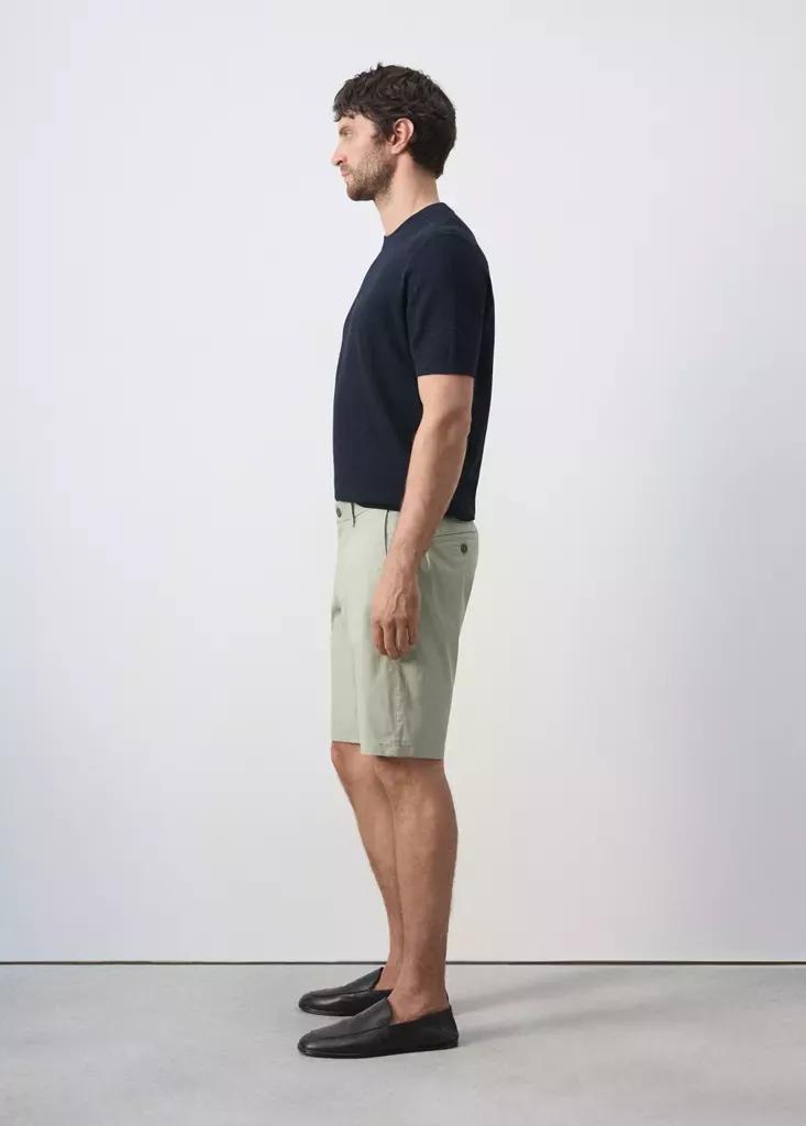 Green Slim-Fit Chino Cotton Bermuda Shorts, Green, large image number 5