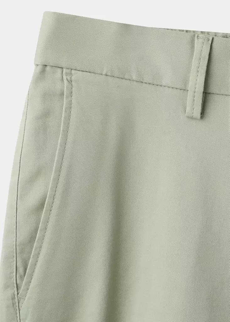 Green Slim-Fit Chino Cotton Bermuda Shorts, Green, large image number 10