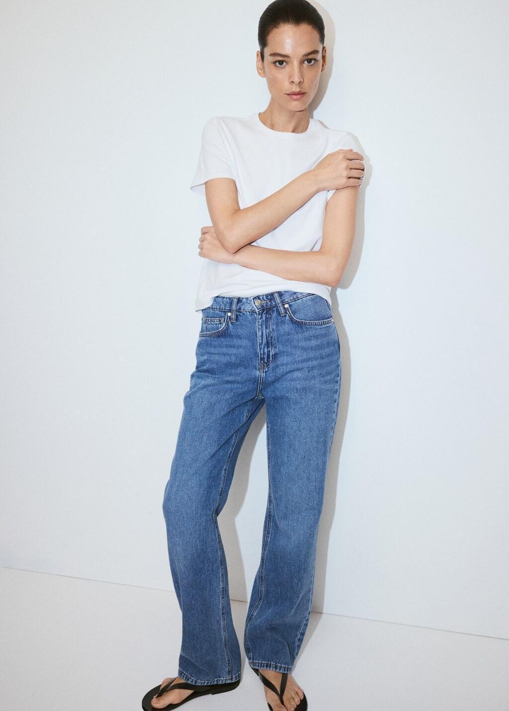 White Cotton T-Shirt, White, large image number 0