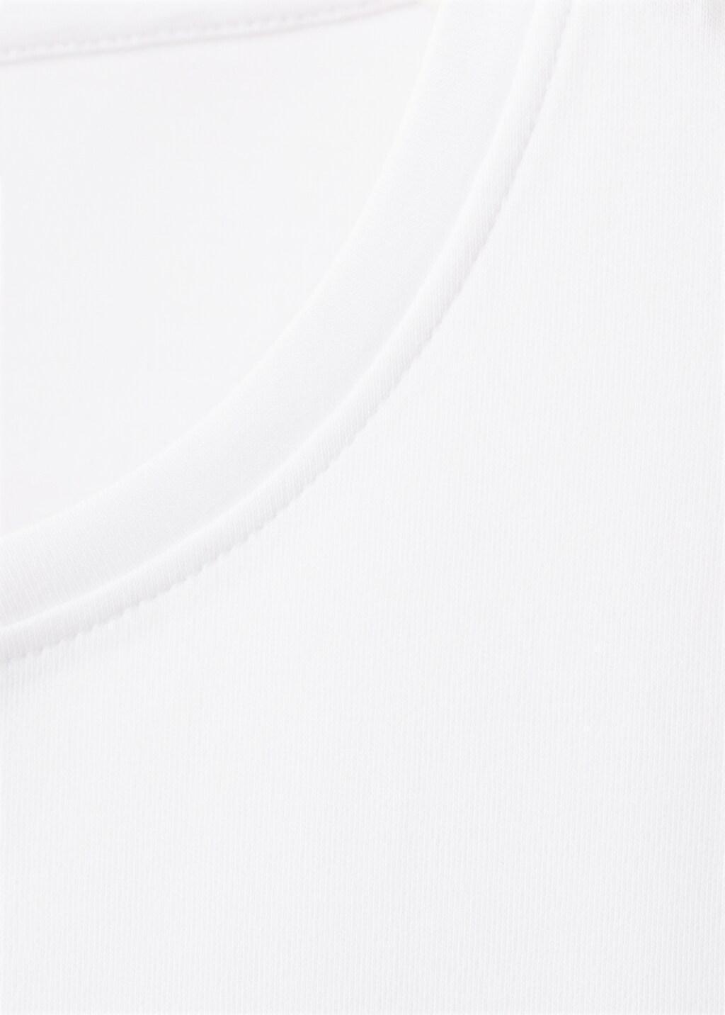 White Cotton T-Shirt, White, medium