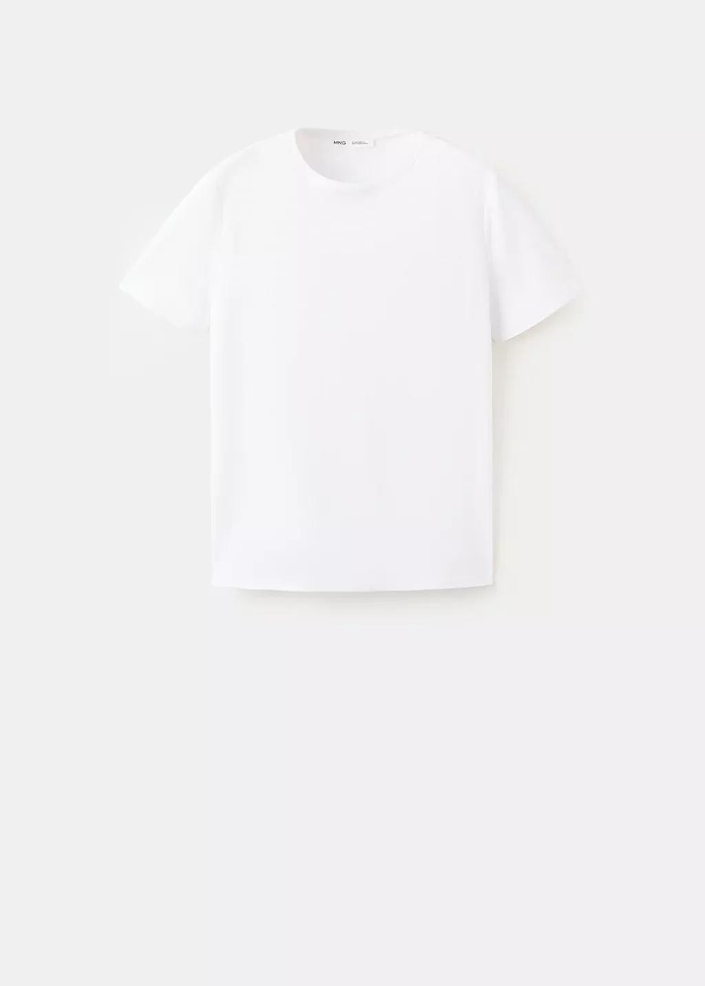 White Cotton T-Shirt, White, large image number 14