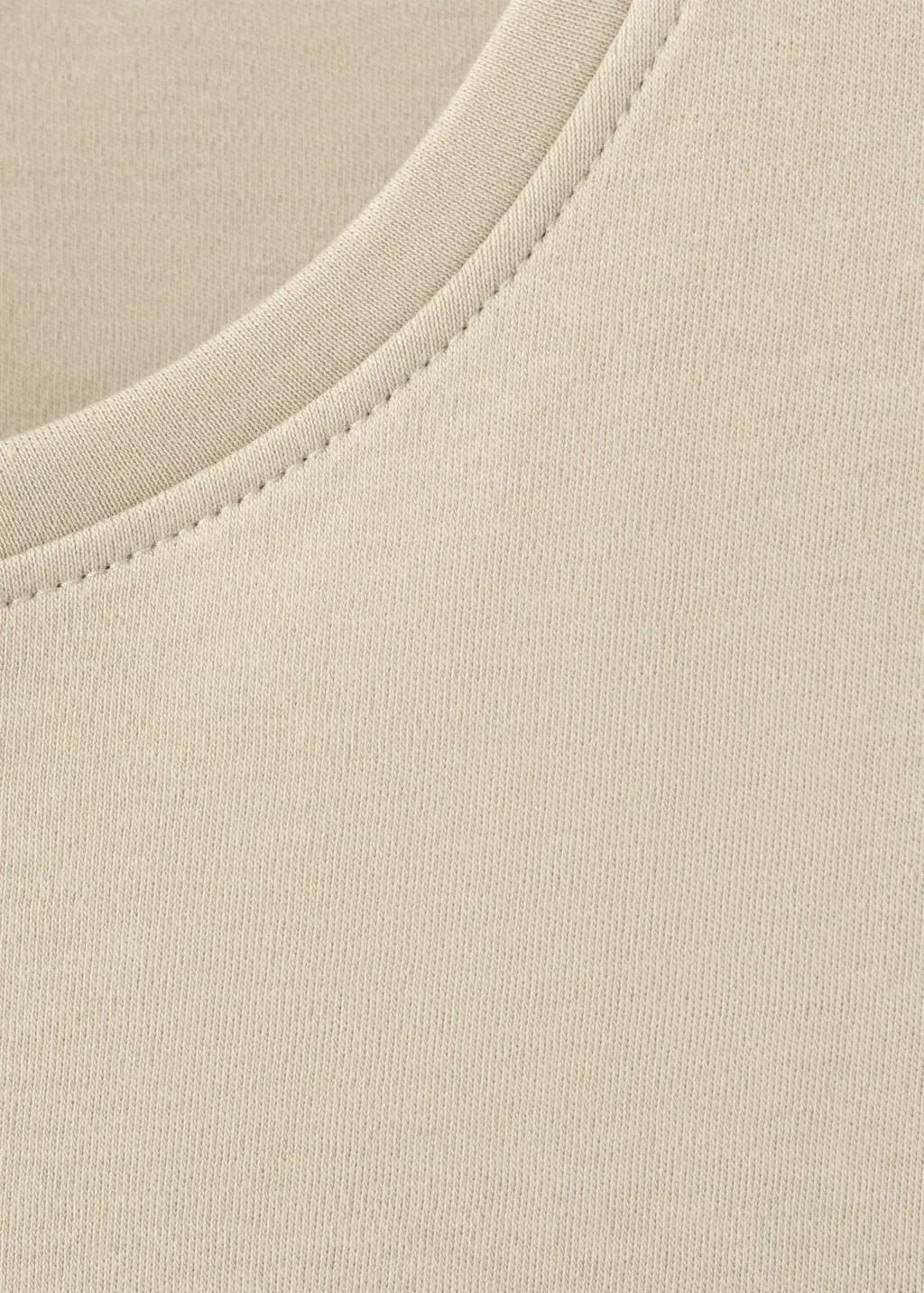 Khaki 100% Cotton T-Shirt, Beige - Khaki, large image number 1
