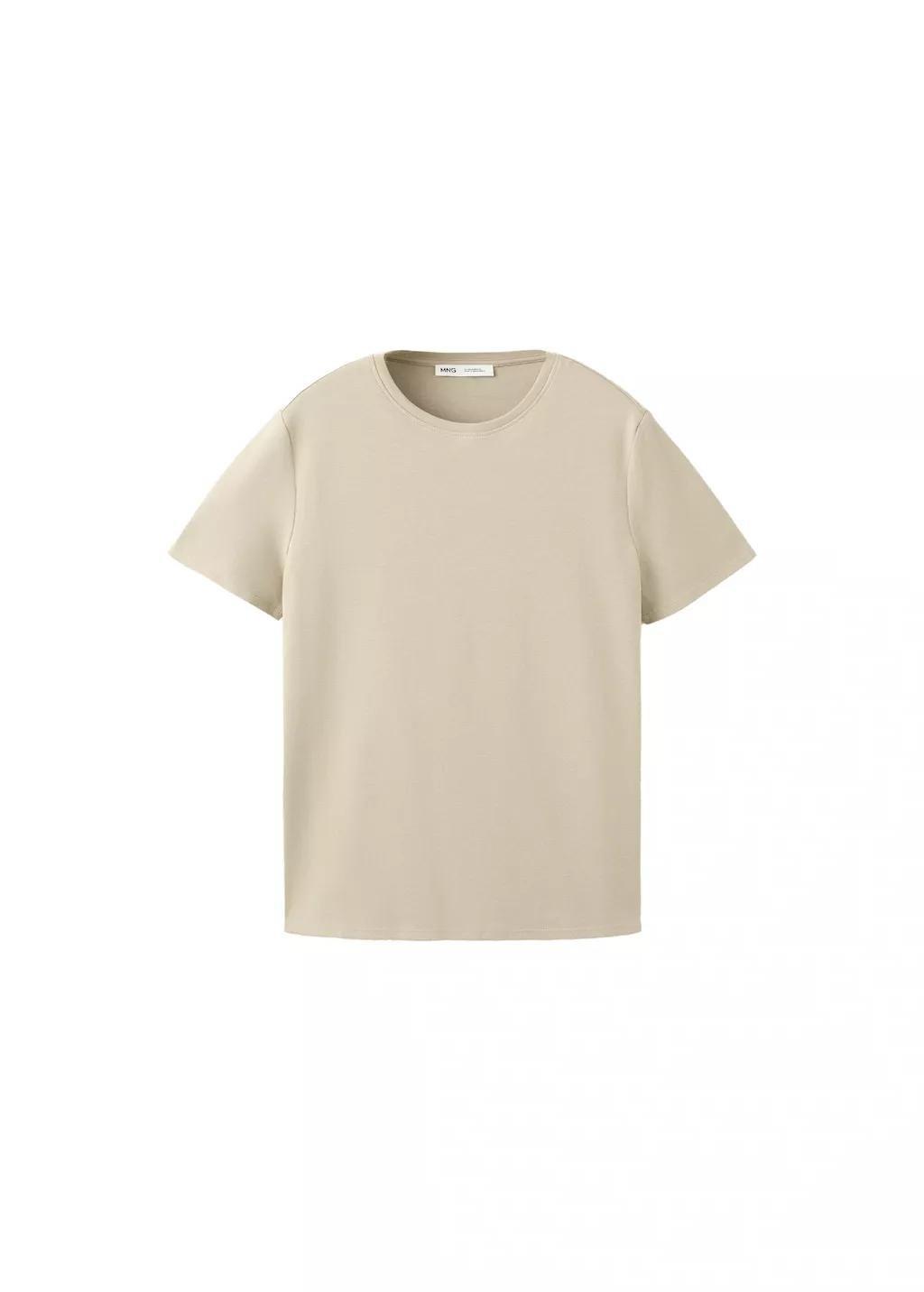 Khaki 100% Cotton T-Shirt, Beige - Khaki, large image number 7