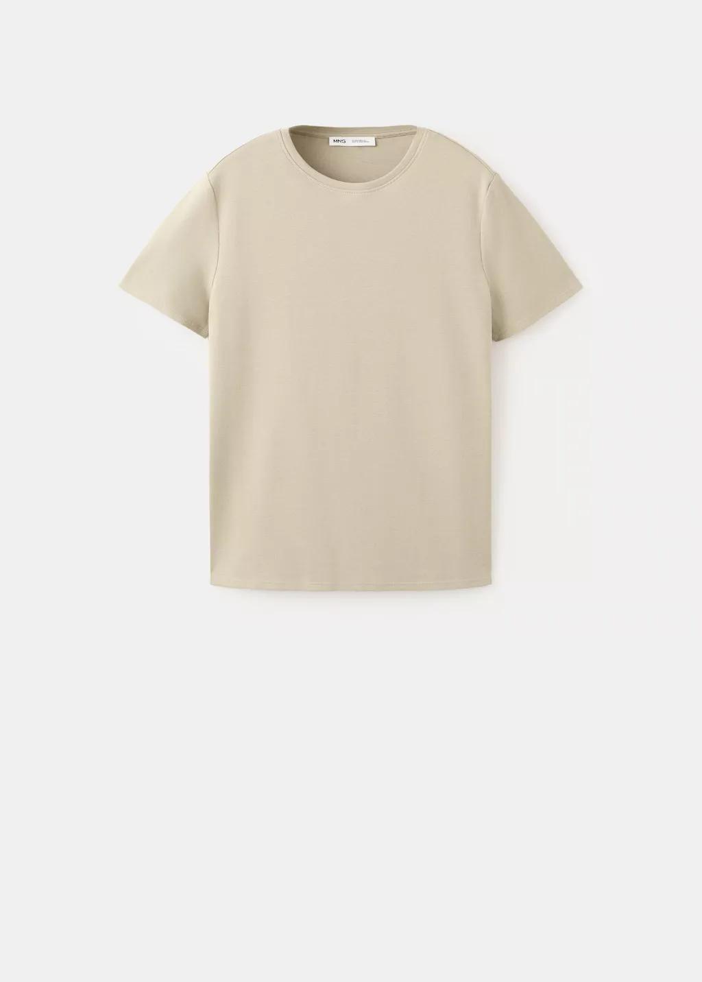 Khaki 100% Cotton T-Shirt, Beige - Khaki, large image number 8