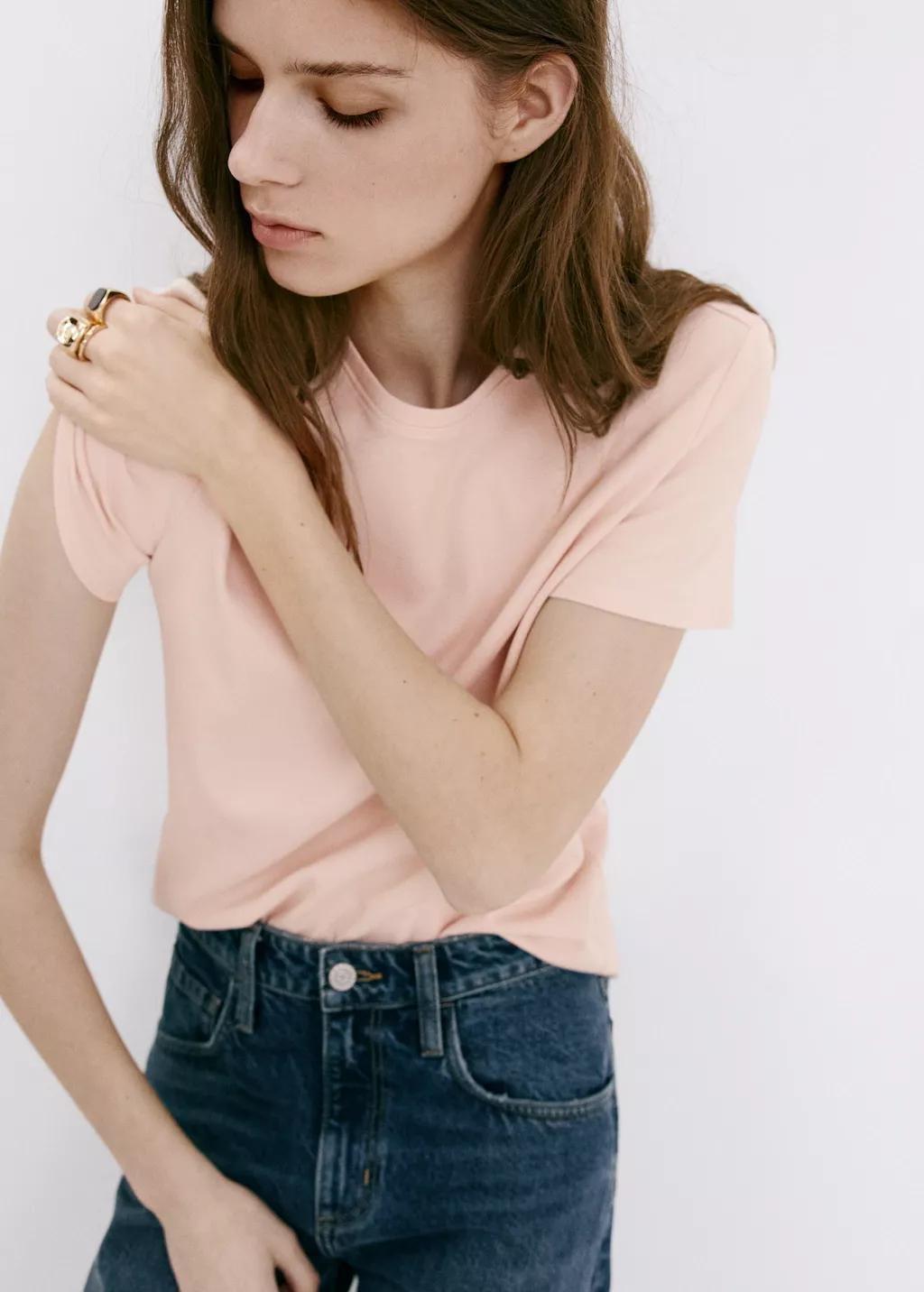 LT-PASTEL PINK 100% cotton t-shirt, Light-Pastel Pink, large image number 3