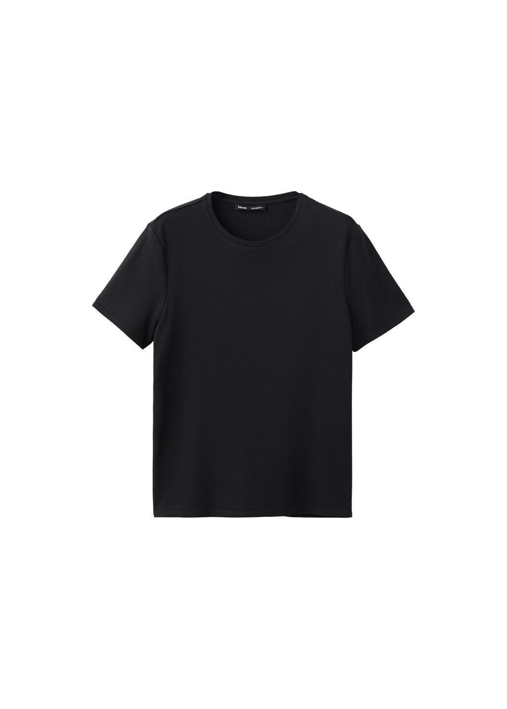 Black Cotton T-Shirt, Black, large image number 11
