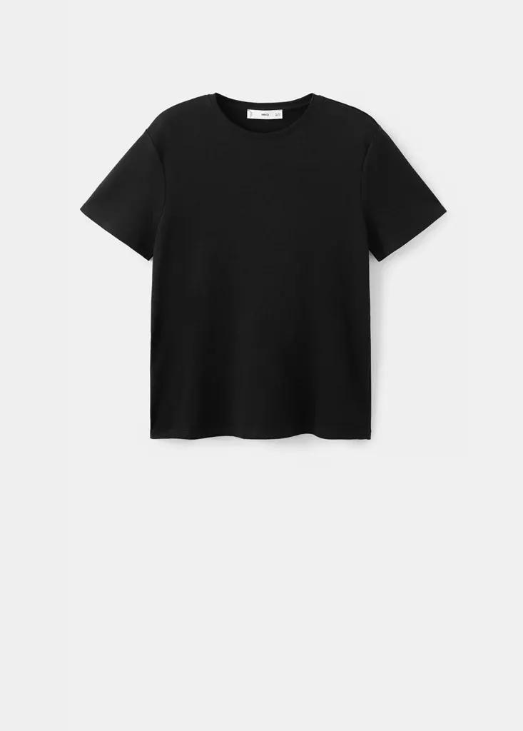 Black Cotton T-Shirt, Black, large image number 13