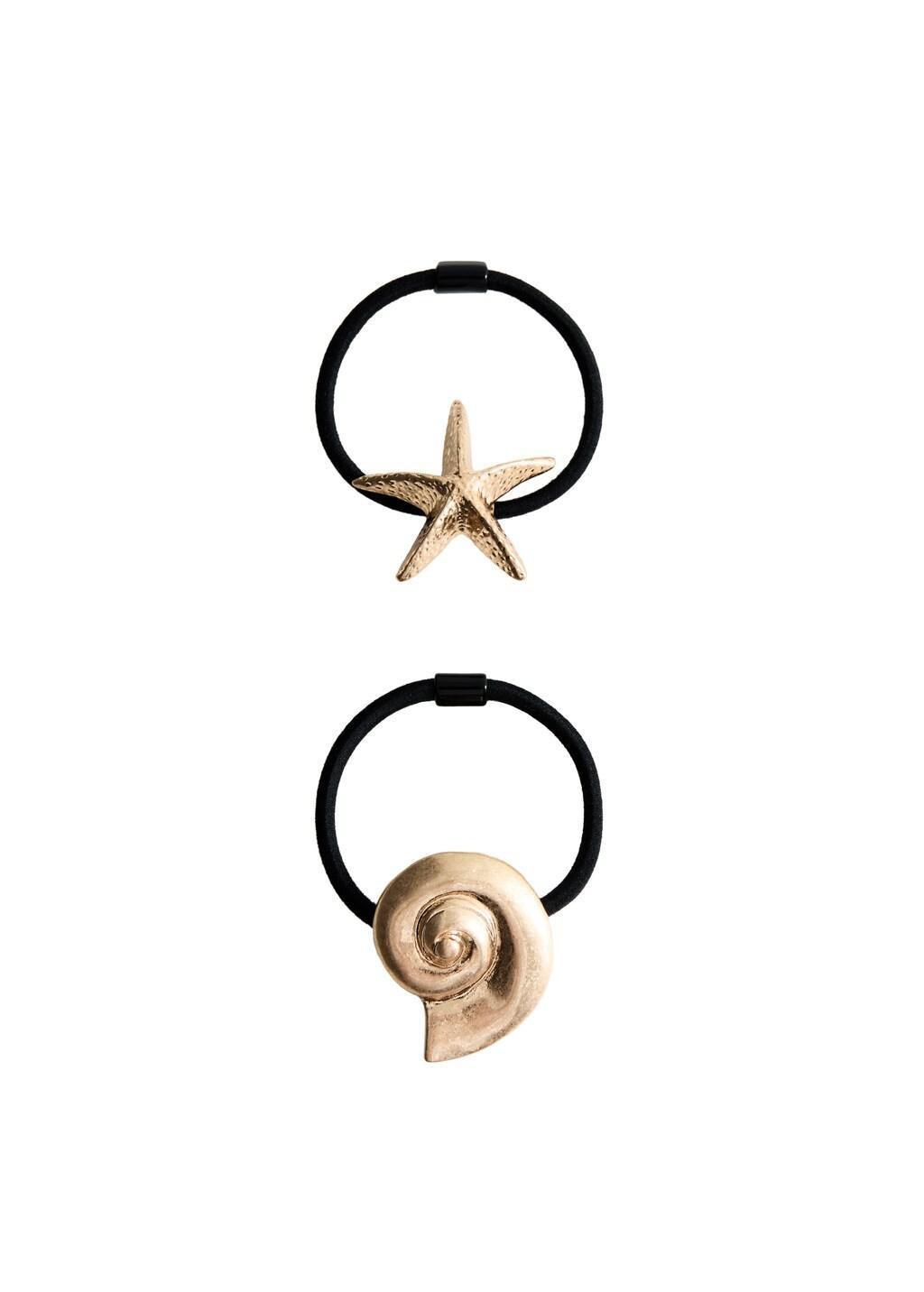Gold Pack Of 2 Hair Bobbles, Gold, medium