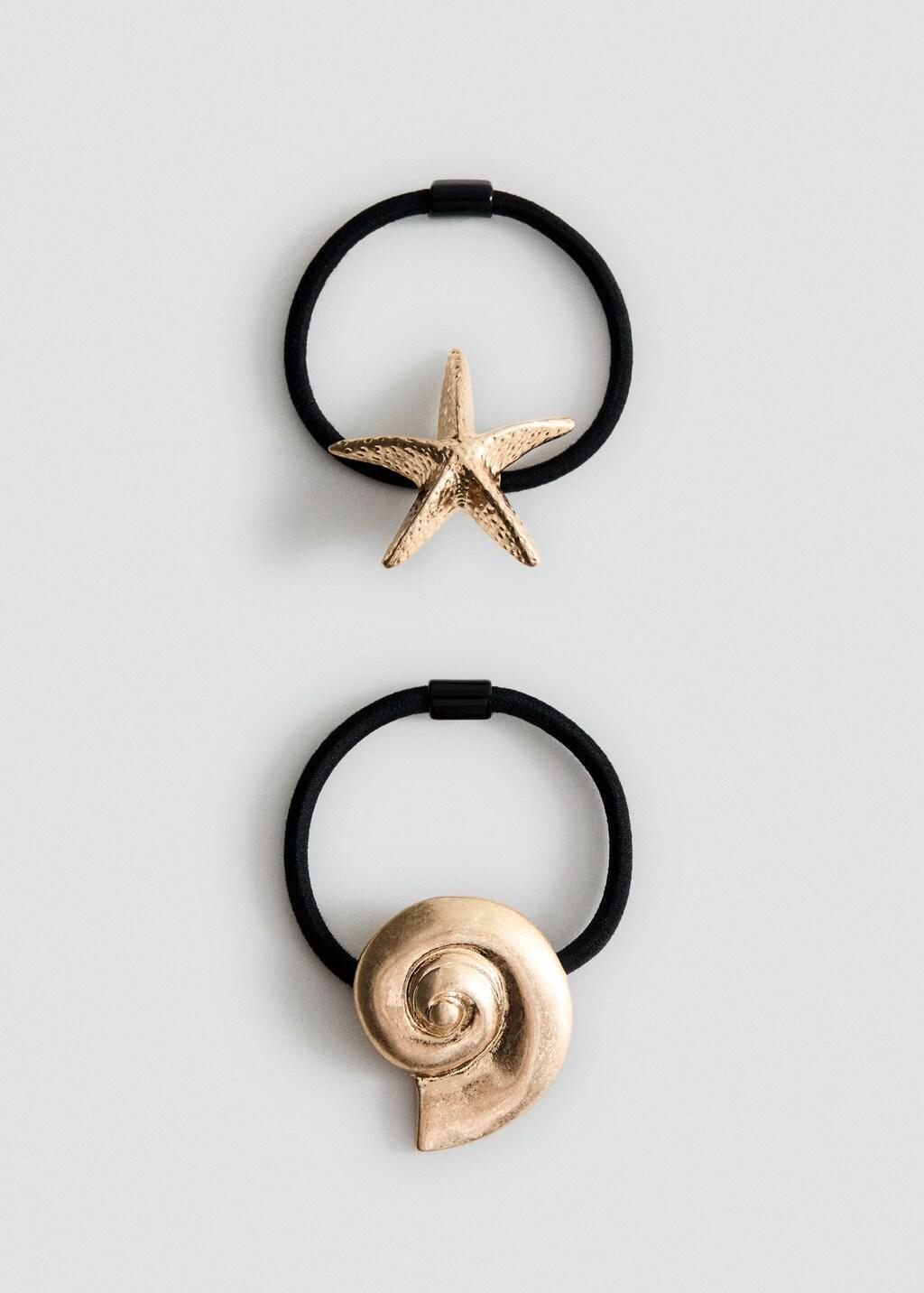 Gold Pack Of 2 Hair Bobbles, Gold, large image number 2