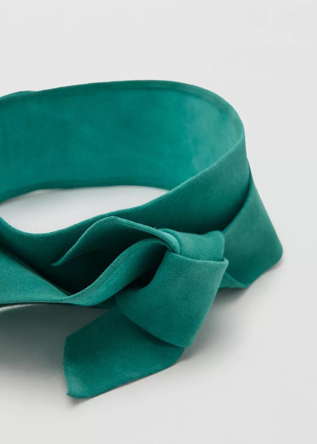 Turquoise Suede Obi Belt, 0201_46, large image number 1