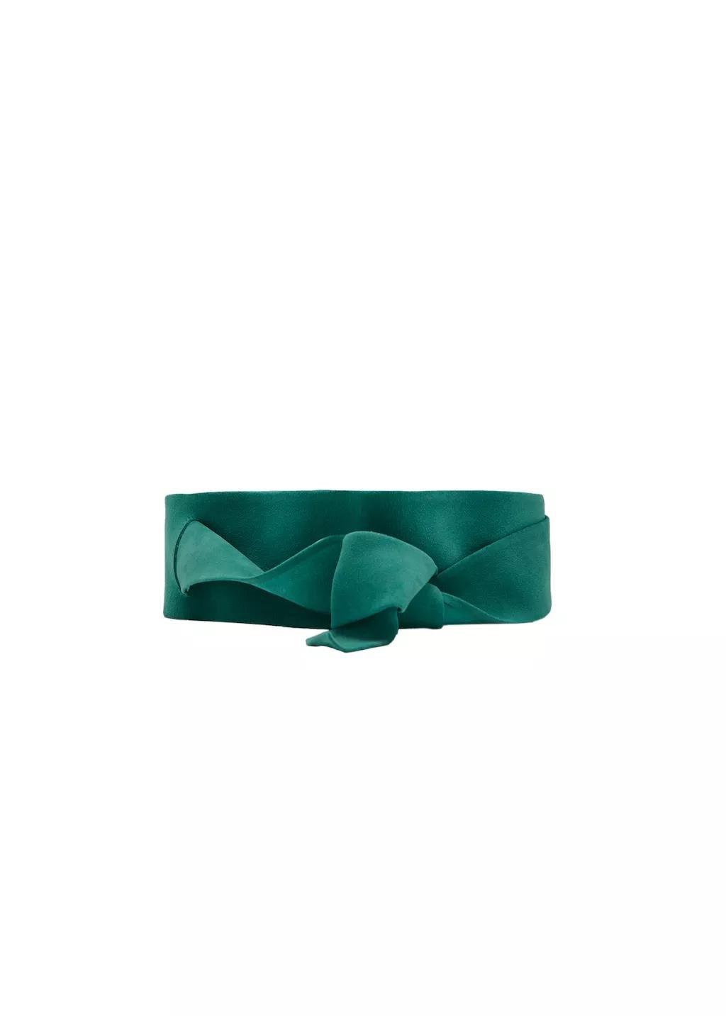 Turquoise Suede Obi Belt, 0201_46, large image number 3