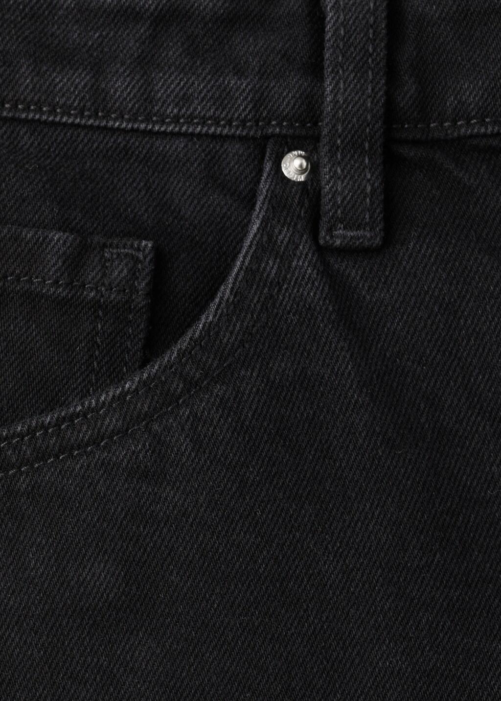 Grey Straight-Fit Denim Shorts, Open Grey, large image number 5