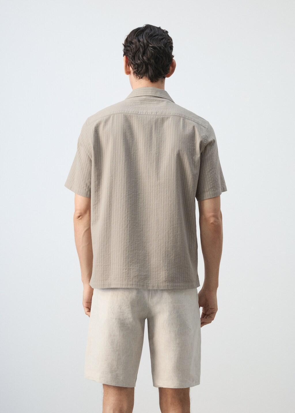 Beige Cotton Shirt With Embroidery Details, Light Beige, medium
