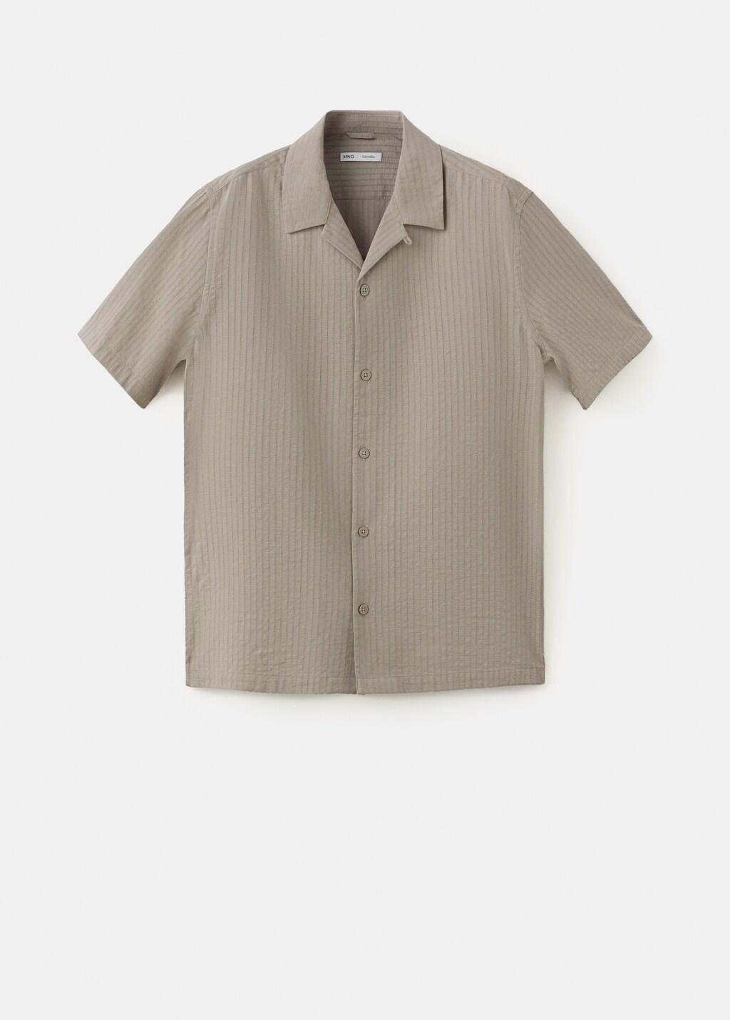 Beige Cotton Shirt With Embroidery Details, Light Beige, large image number 7