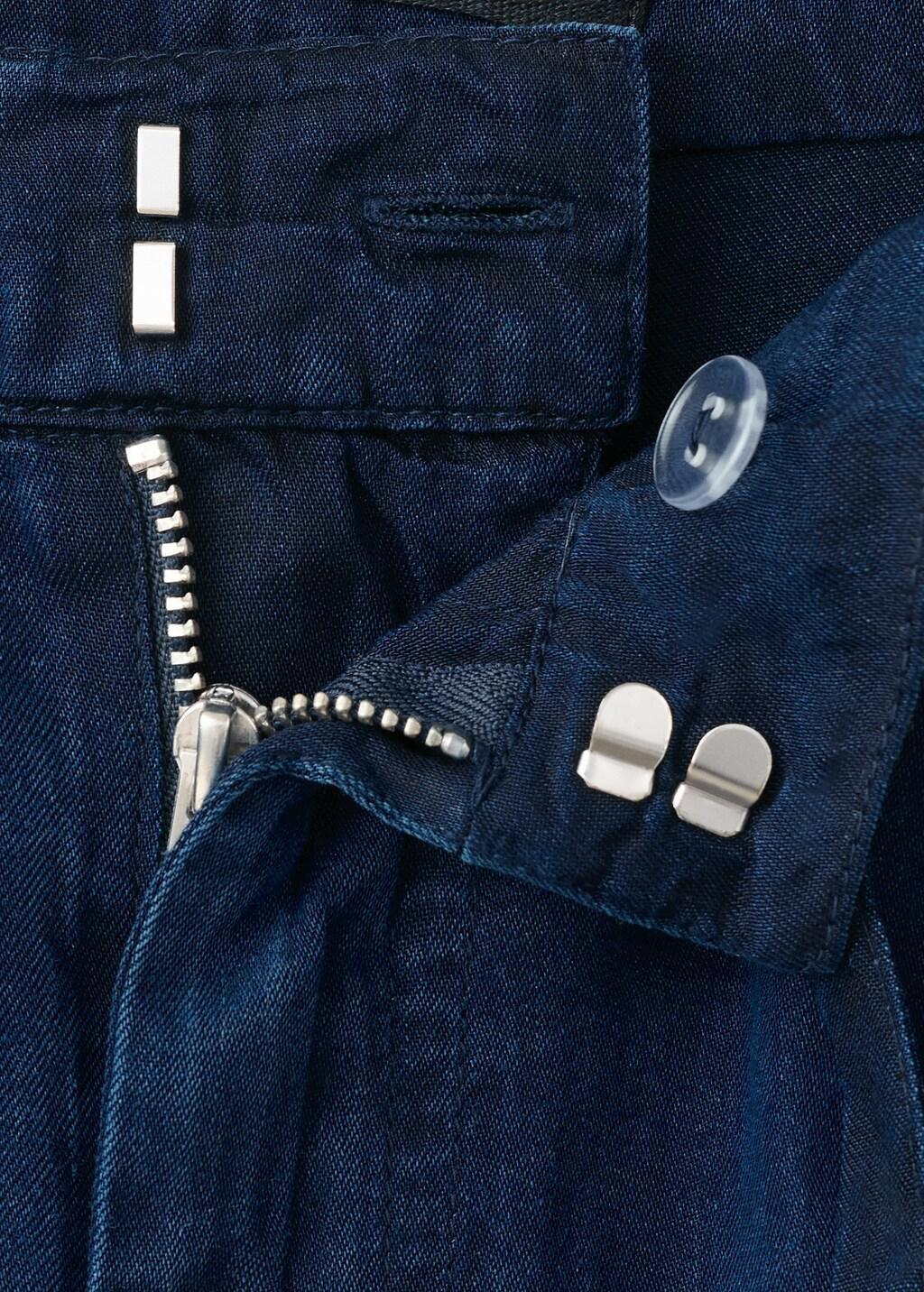 Blue Denim Pants With Bow Belt, Open Blue, large image number 1