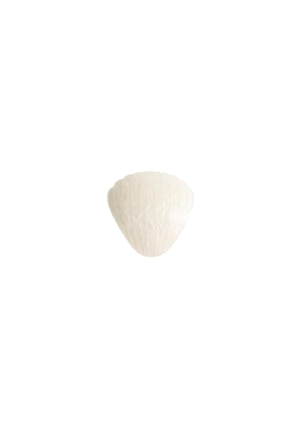 Beige Shell Barrette, Light Beige, medium