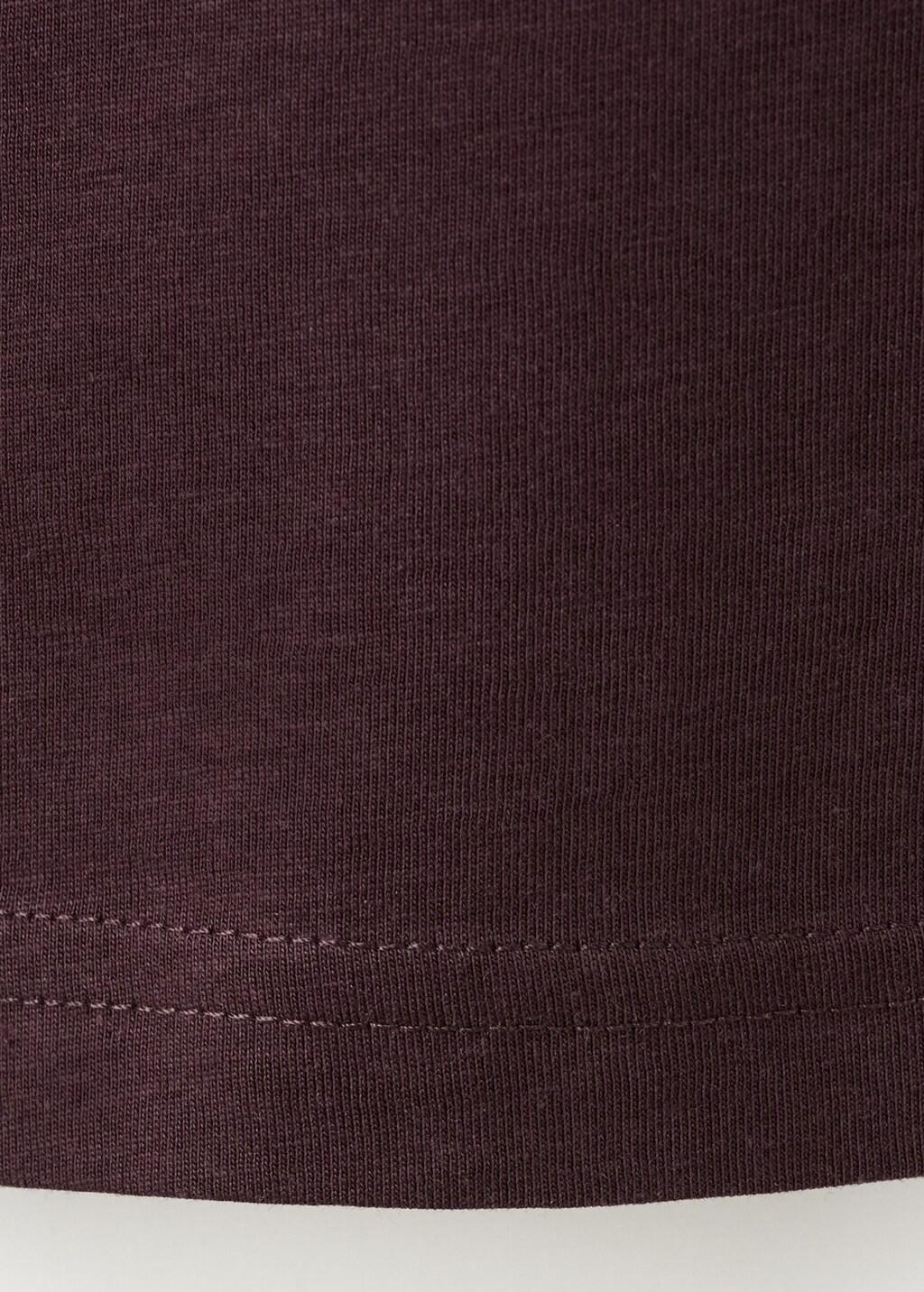 RED Rounded neck cotton t-shirt, Dark Red, large image number 5