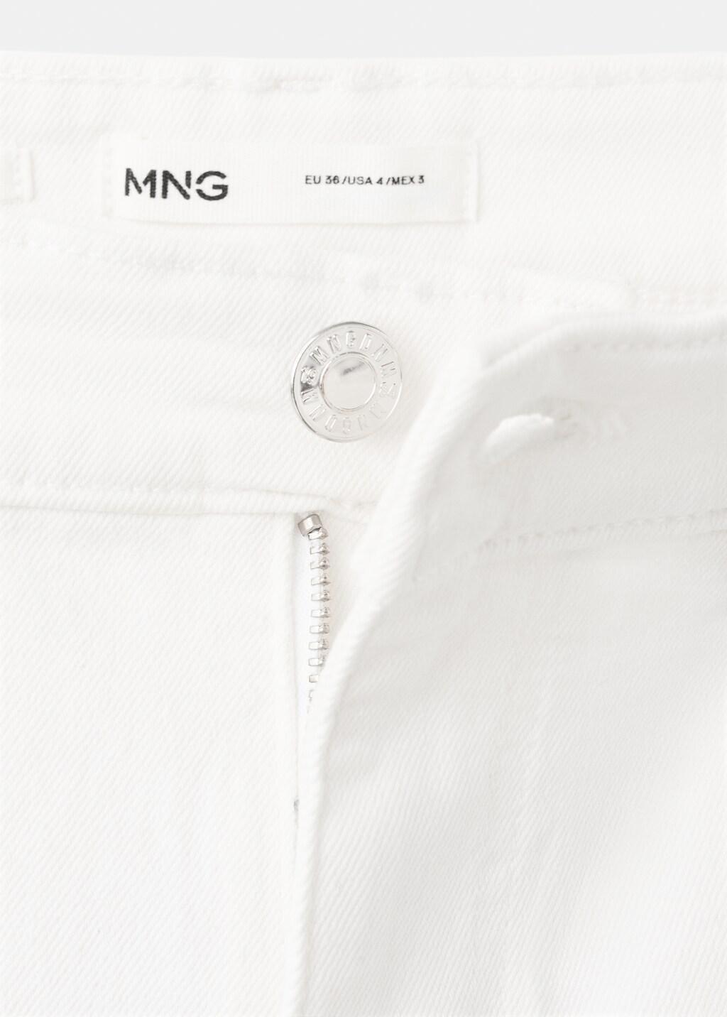 White Sienna Flared Cropped Jeans, White, large image number 1