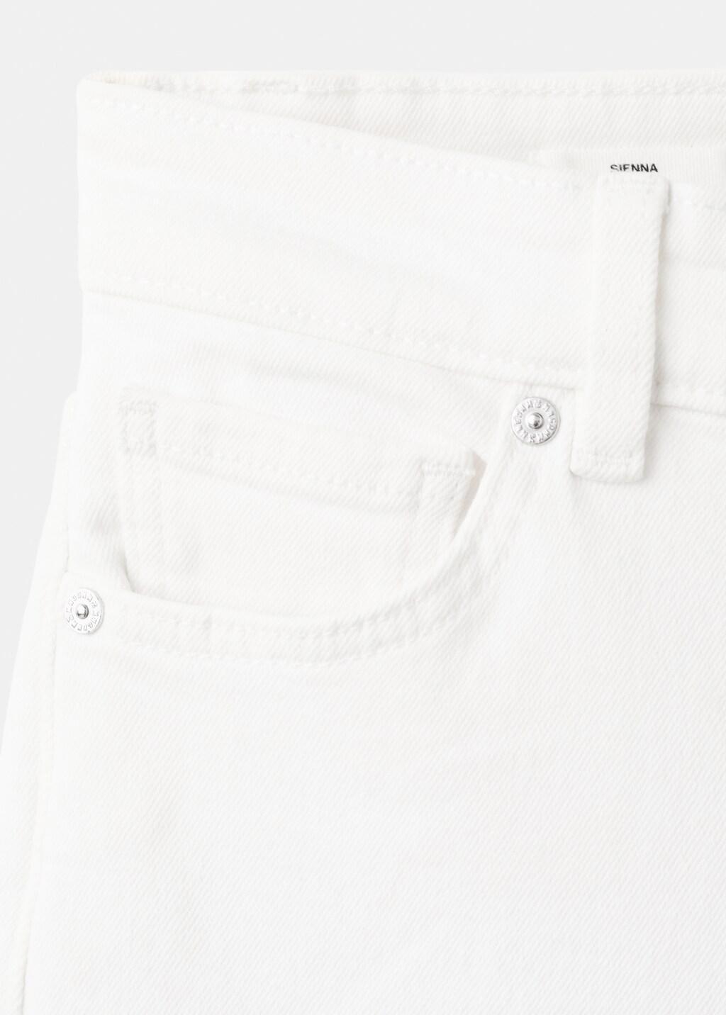 White Sienna Flared Cropped Jeans, White, large image number 5