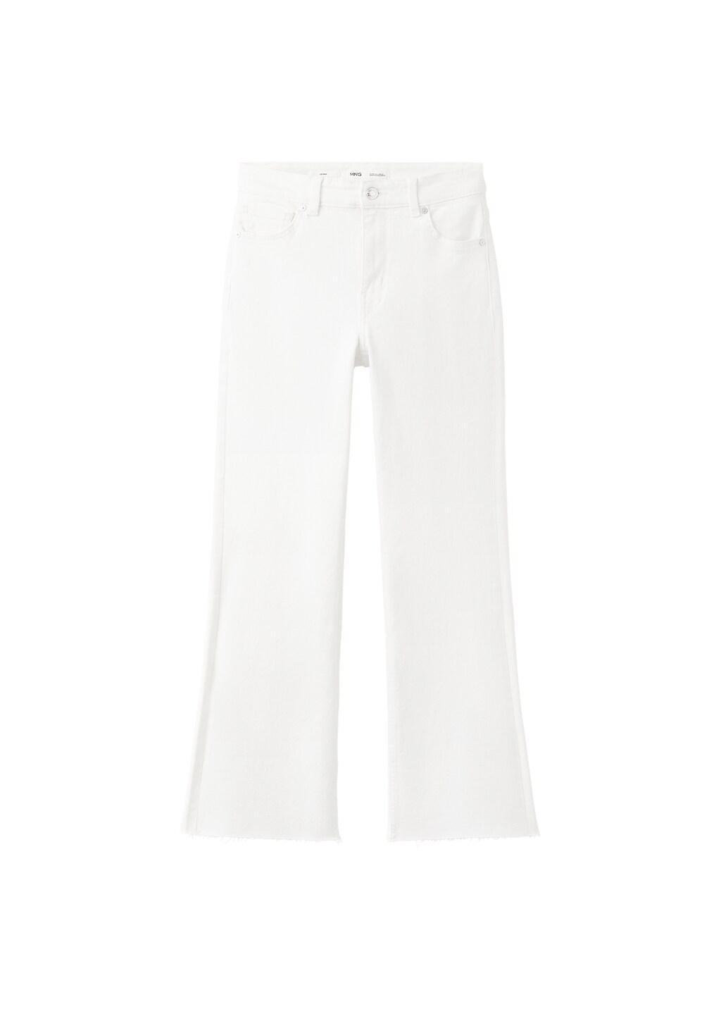 White Sienna Flared Cropped Jeans, White, large image number 7