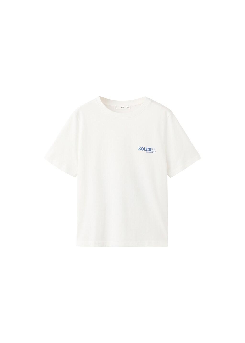 Blue Printed Cotton-Blend T-Shirt, Medium Blue, large image number 6