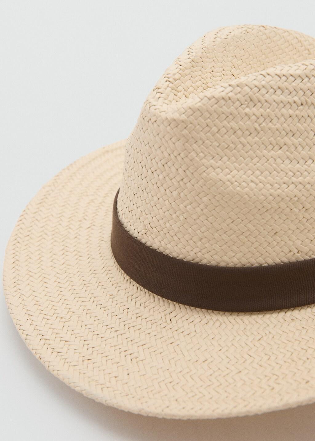 Beige Natural Fiber Bow Hat, Light Beige, large image number 1