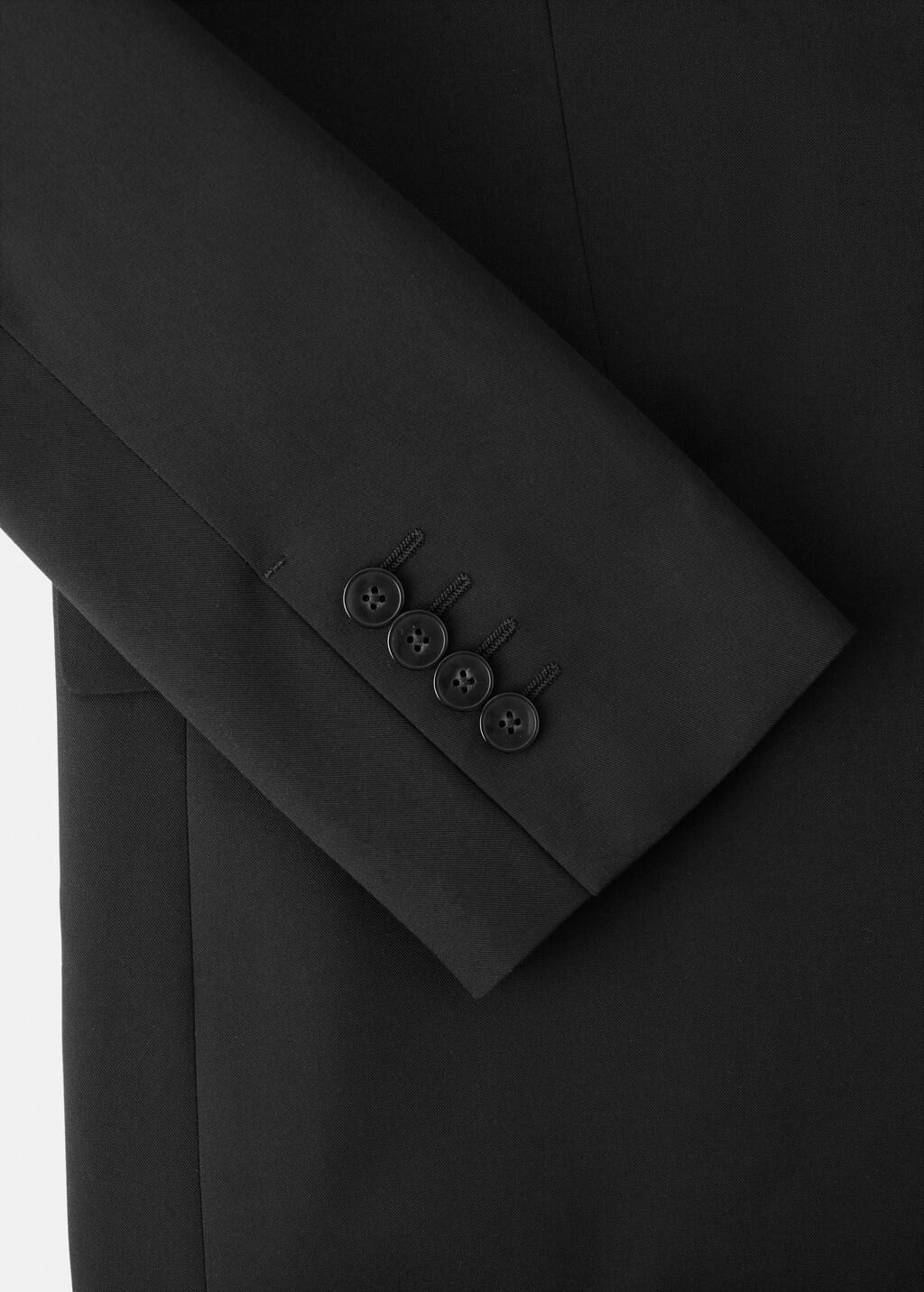Black Super Slim-Fit Suit Jacket In Stretch Fabric, Black, large image number 1