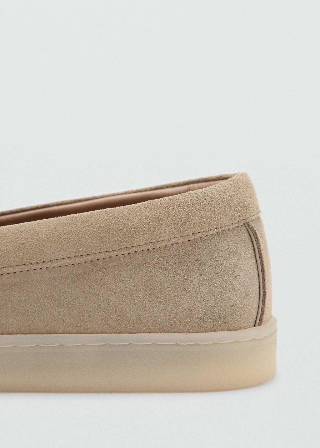 Brown Split Leather Shoes, Light Pastel Brown, large image number 1