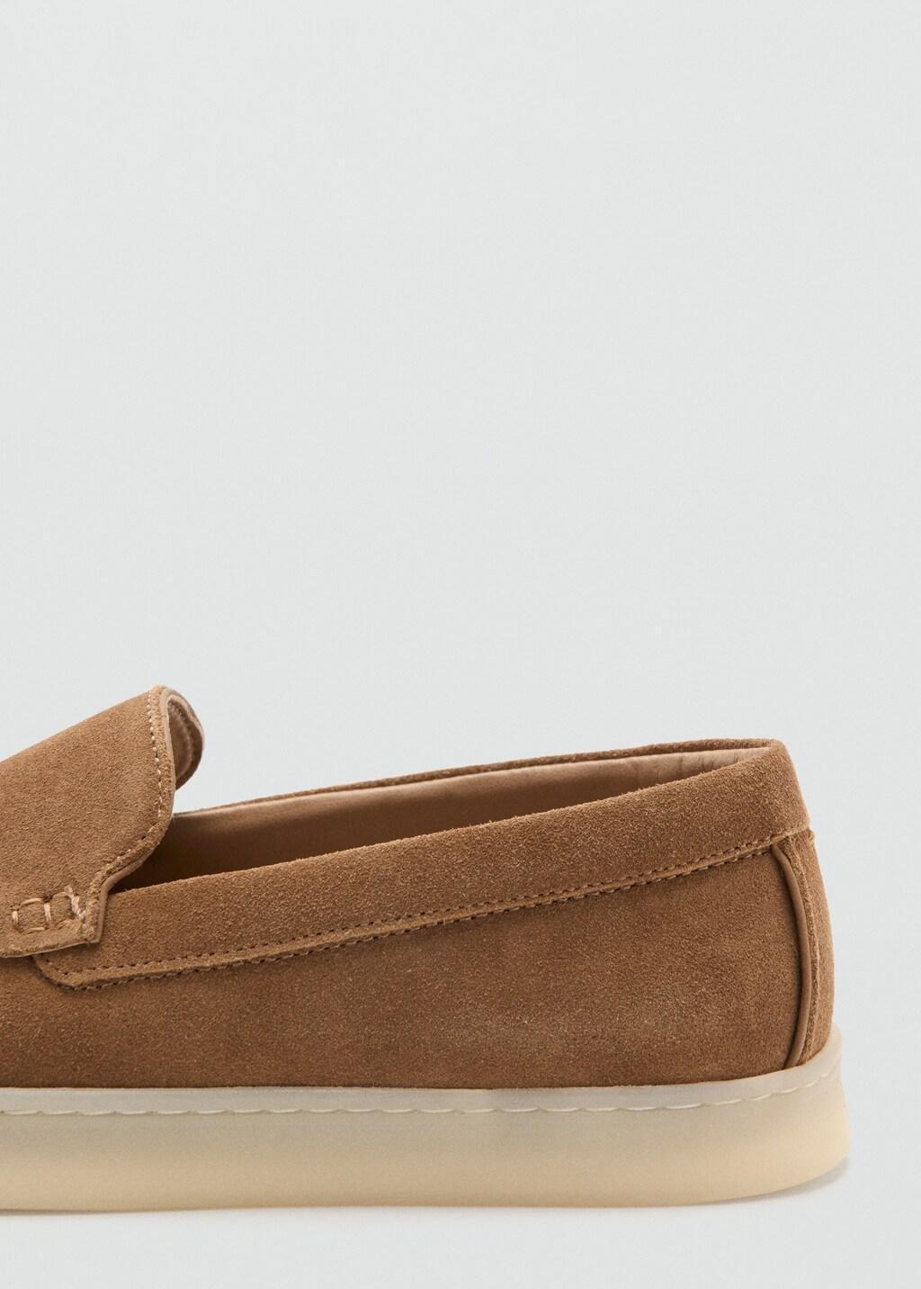 DARK BROWN Split leather shoes, Dark Brown, medium