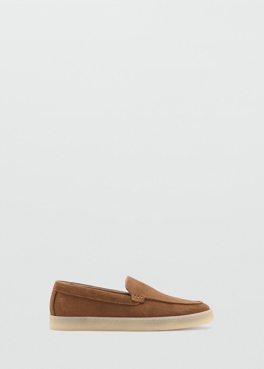 DARK BROWN Split leather shoes, Dark Brown, large image number 3