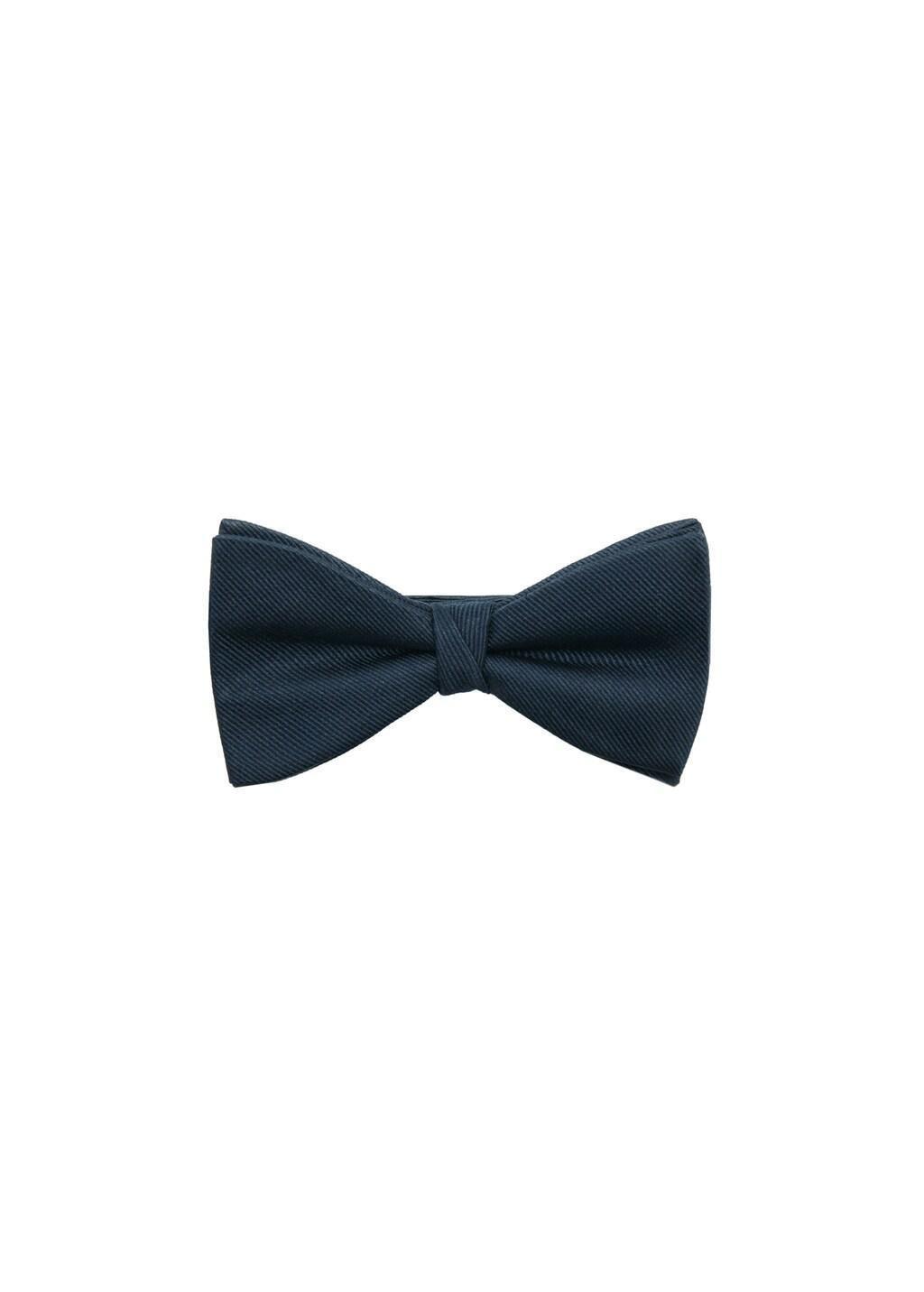 Blue Classic Bow Tie With Microstructure, Navy, large image number 2