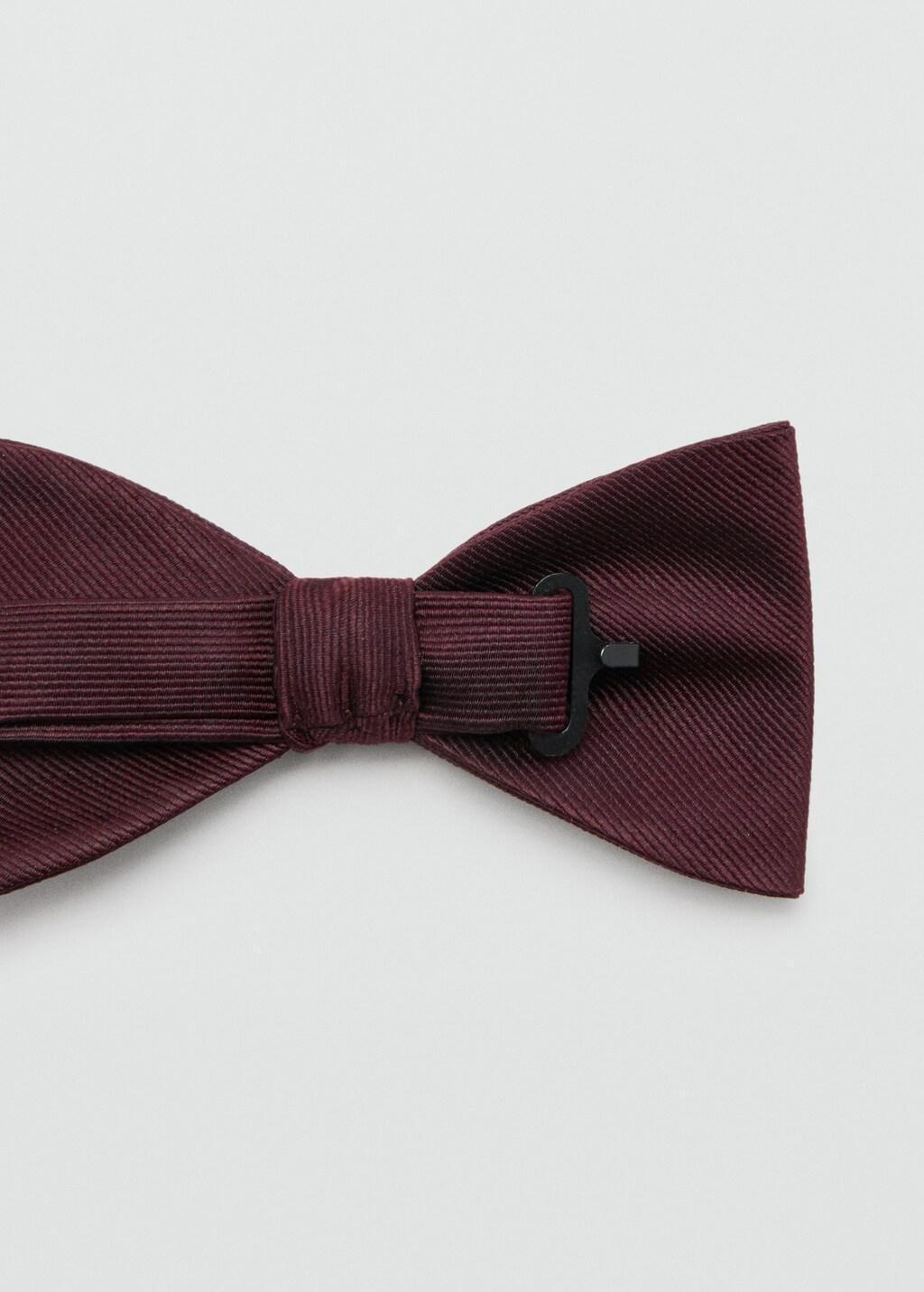 Red Classic Bow Tie With Microstructure, Dark Red, large image number 1