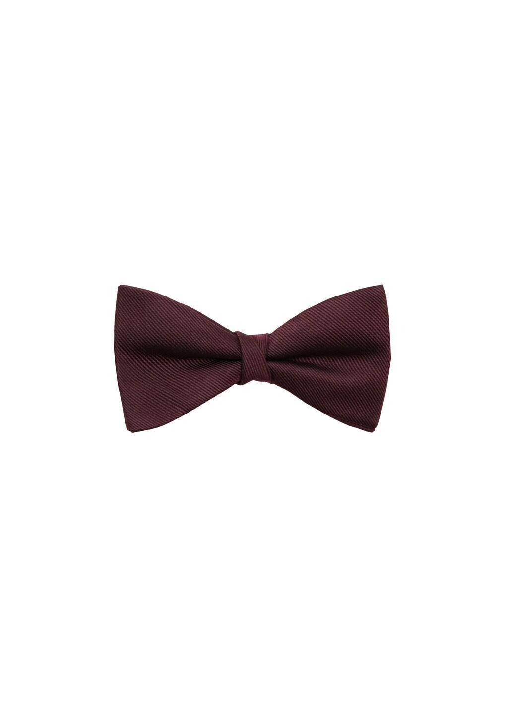 Red Classic Bow Tie With Microstructure, Dark Red, large image number 2