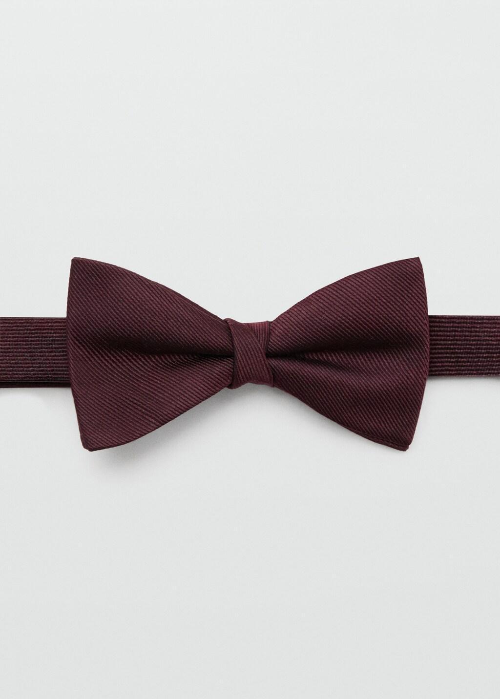 Red Classic Bow Tie With Microstructure, Dark Red, large image number 3